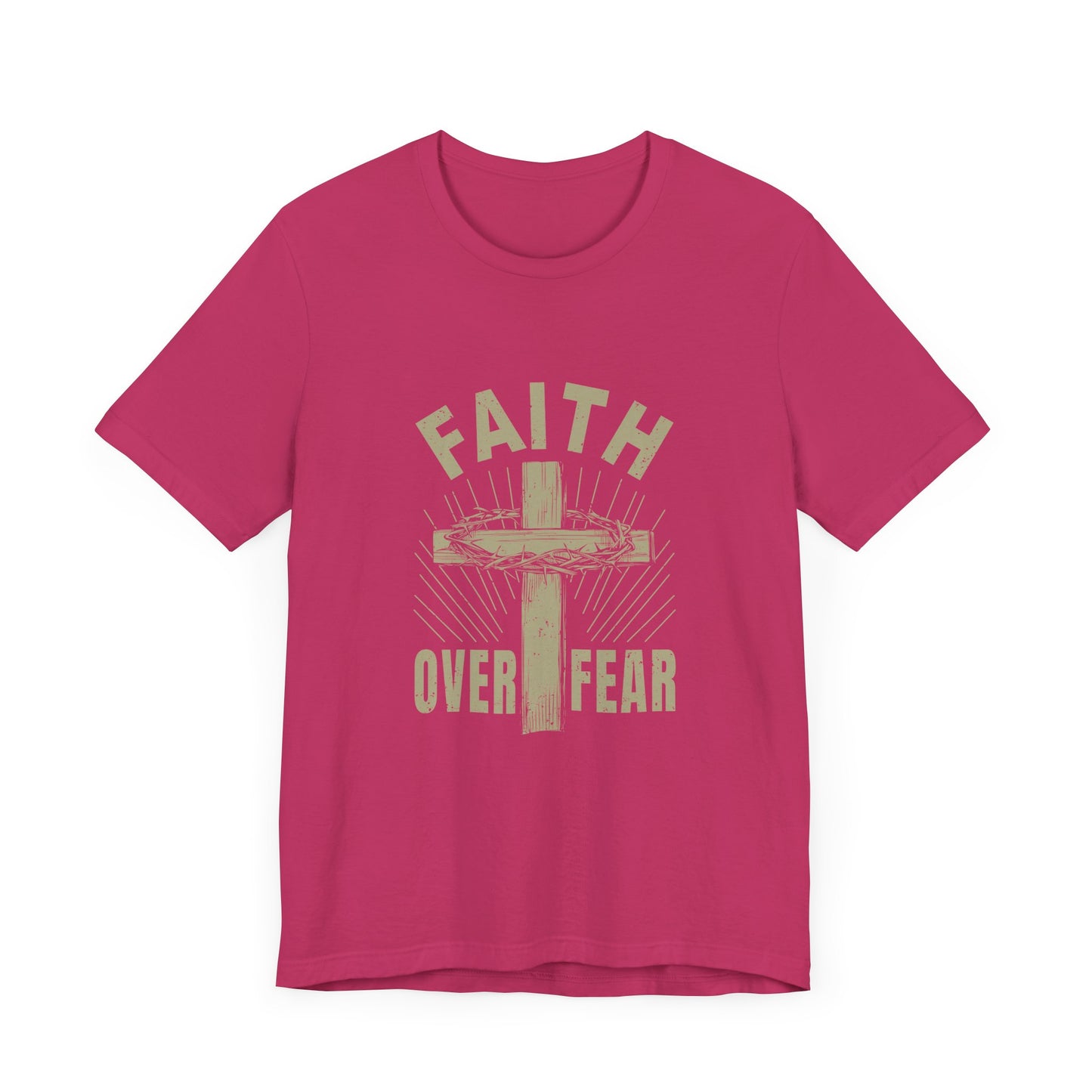Empowering Message Tee – Faith Over Fear Shirt for Men & Women