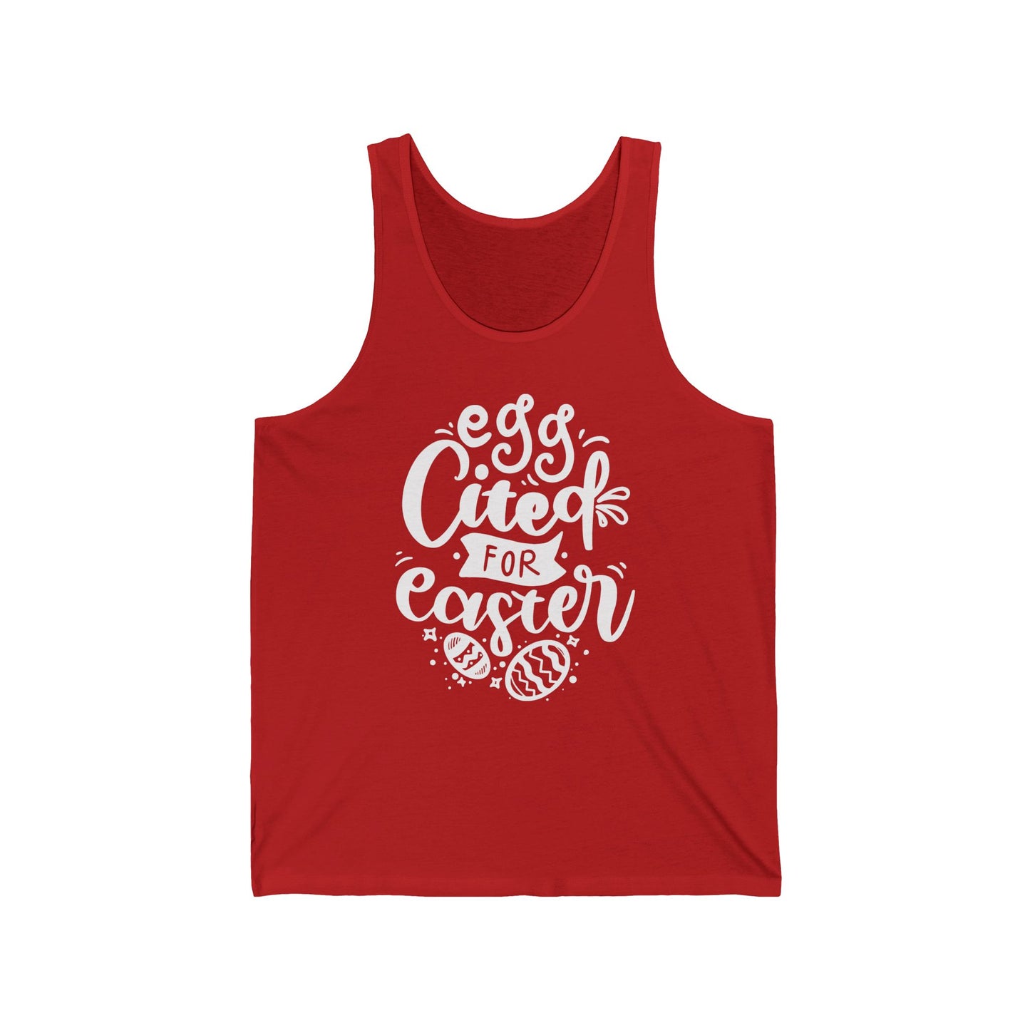 Tank Top Egg-cited for Easter Tank Top | Funny & Trendy Women’s Easter Tank