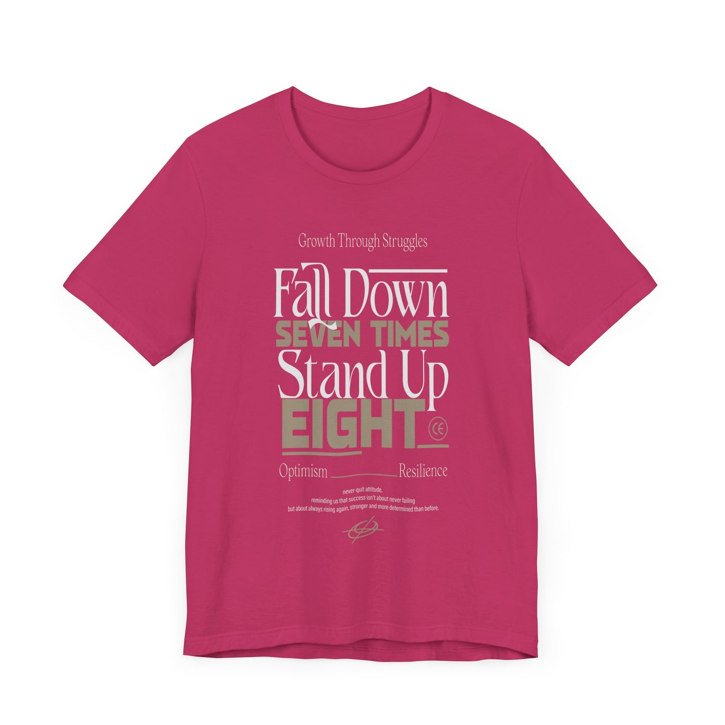 Motivational Quote Shirt – Fall Down Seven Times Stand Up Eight