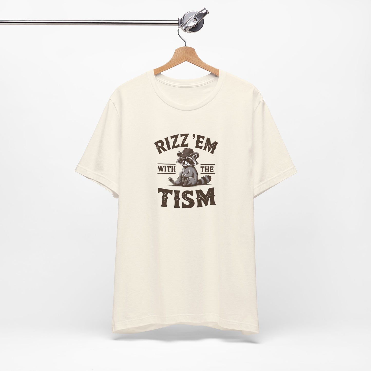 T-Shirt Rizz 'Em with the Tism Funny Raccoon Autism T Shirt for Young Adults