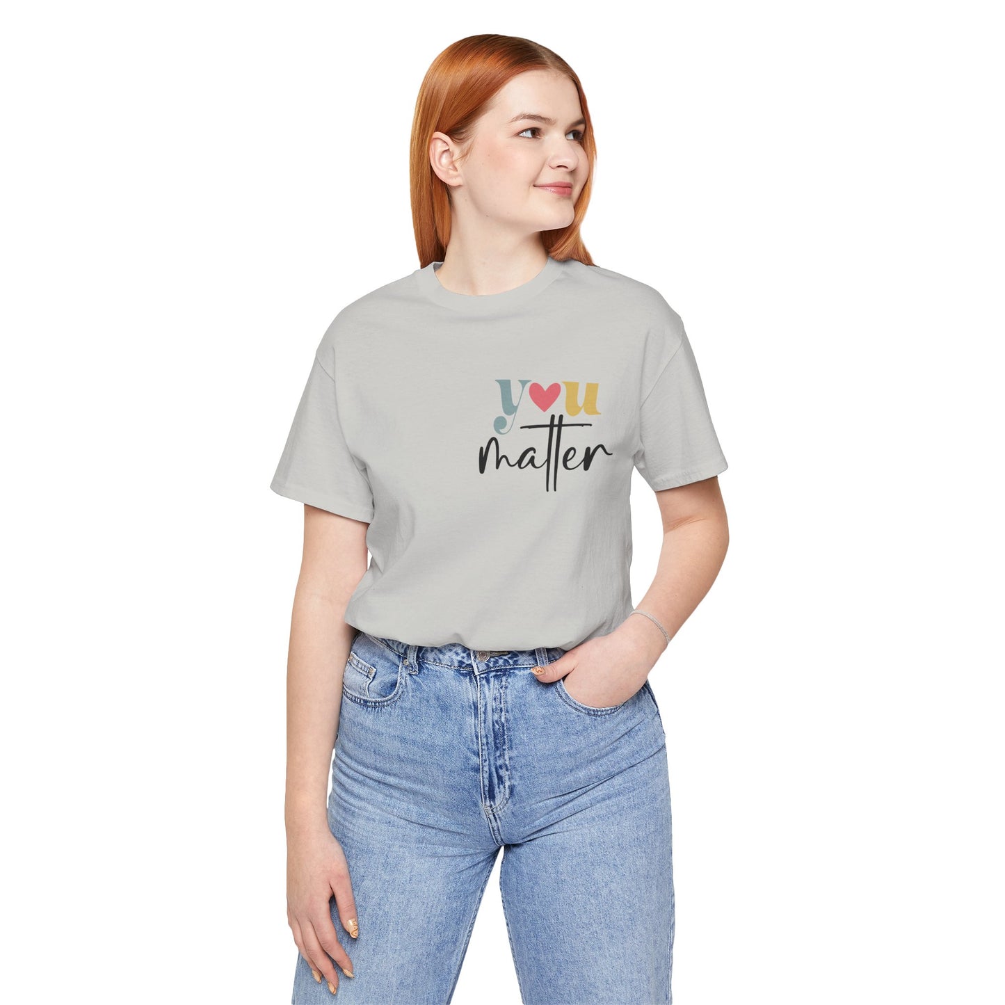 You Matter – Silver You Matter T Shirt with Back Print for Mental Health