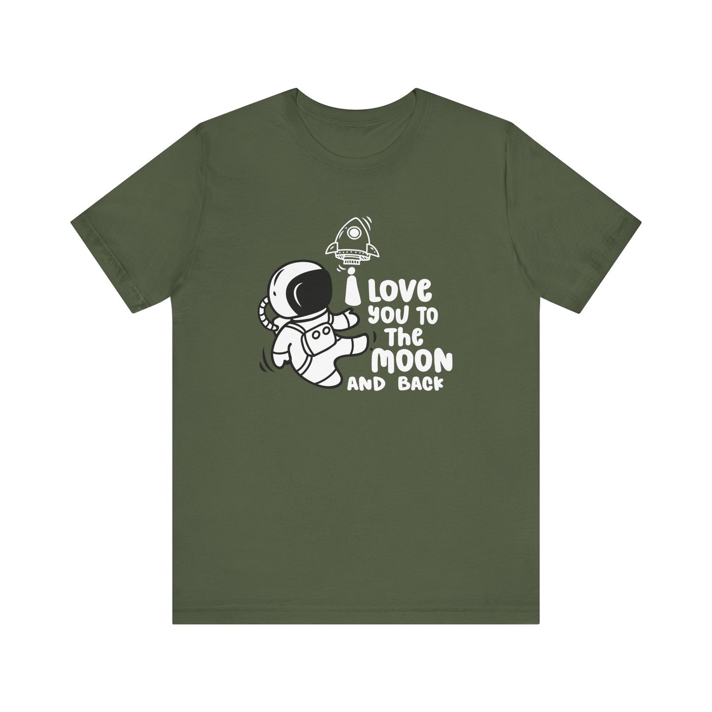 T-Shirt Romantic Message Tee – I Love You to the Moon and Back Shirt