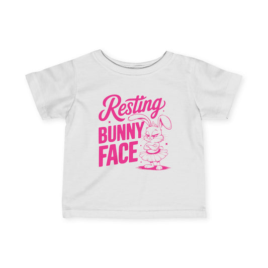 Kids clothes Resting Bunny Face Baby T-Shirt | Funny Easter Baby Tee