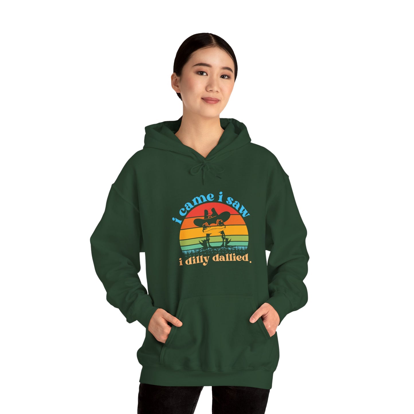 Hoodie i came i saw i dilly dallied Hoodie – Funny ADHD Frog Hoodie