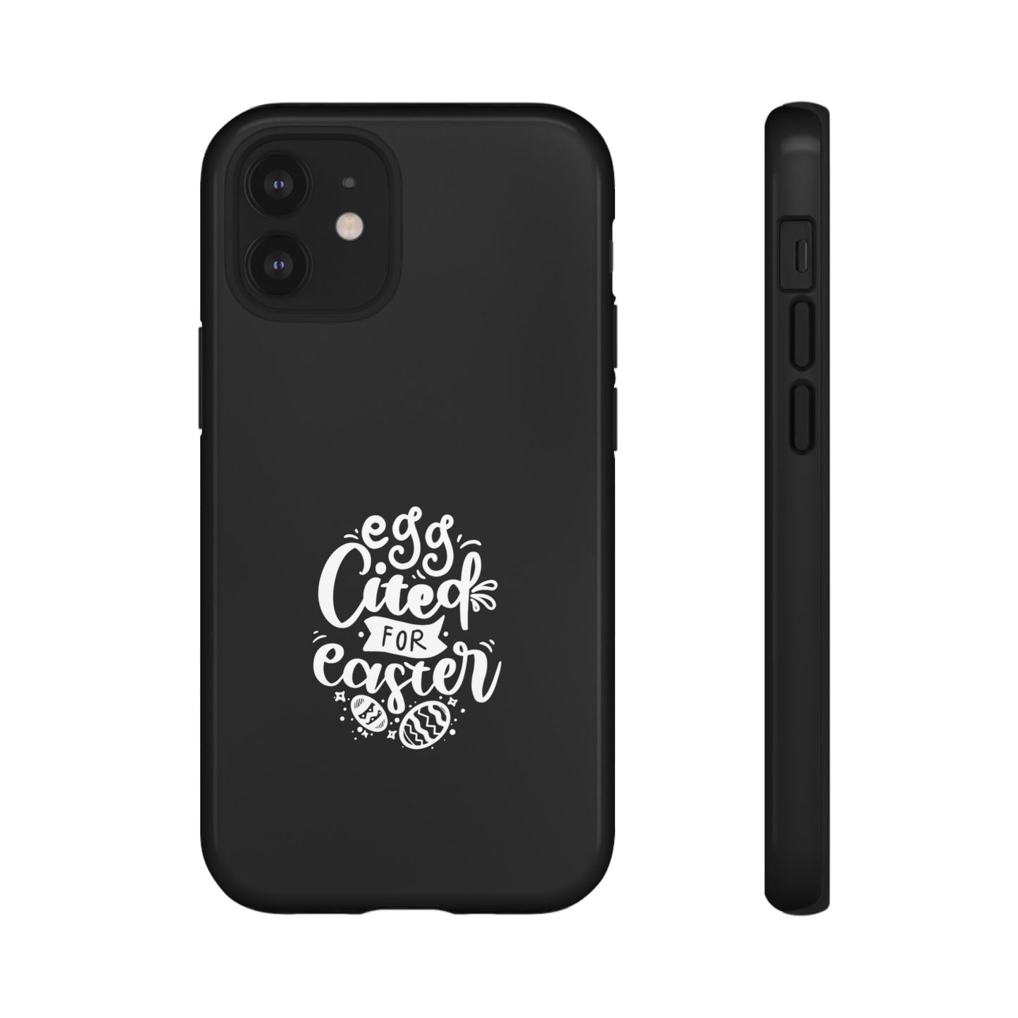 iPhone 12 Mini Glossy Egg-cited for Easter Phone Case | Fun & Trendy Spring Cover