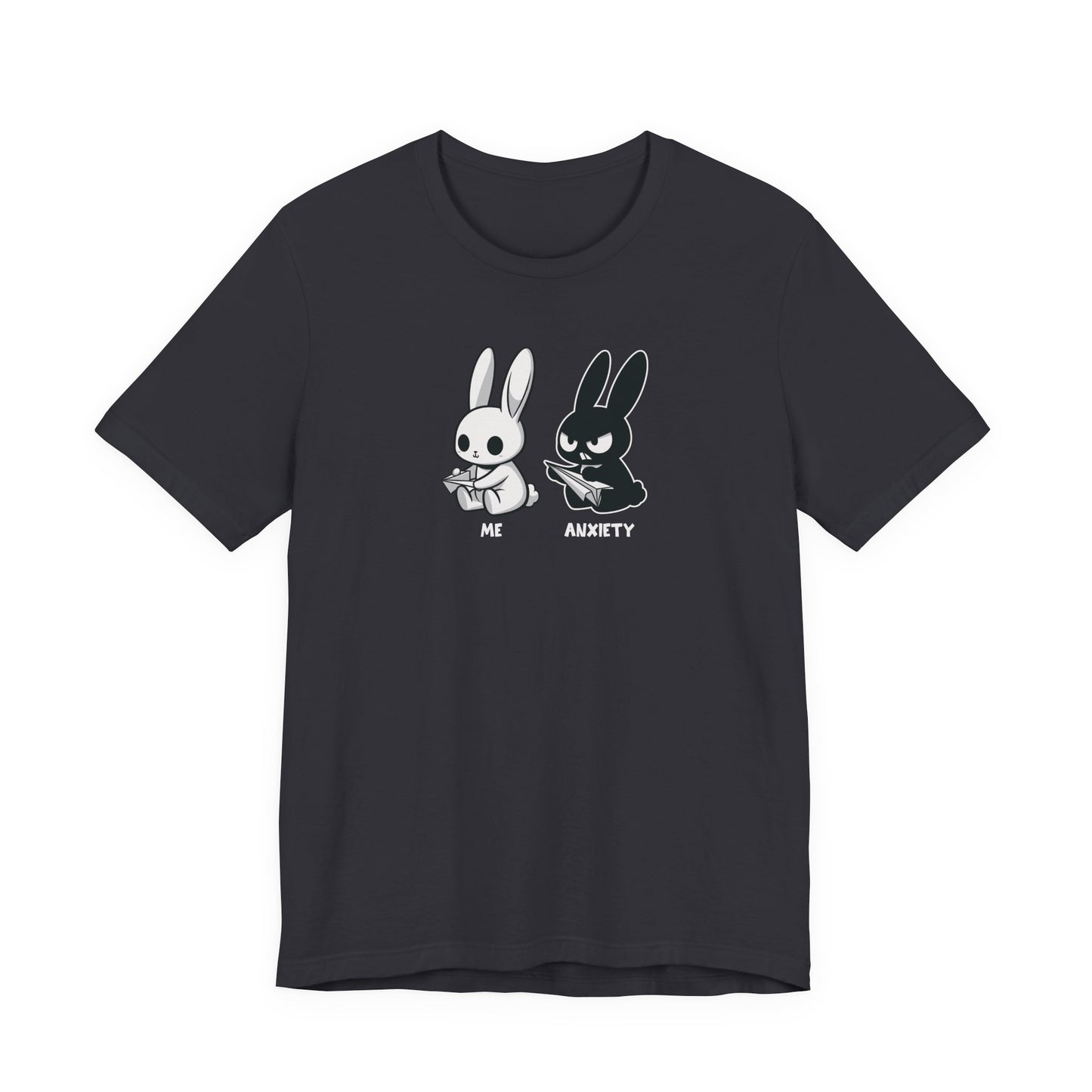 T-Shirt ME vs ANXIETY Rabbit Shirt – Funny Anxiety Shirt for Animal Lovers