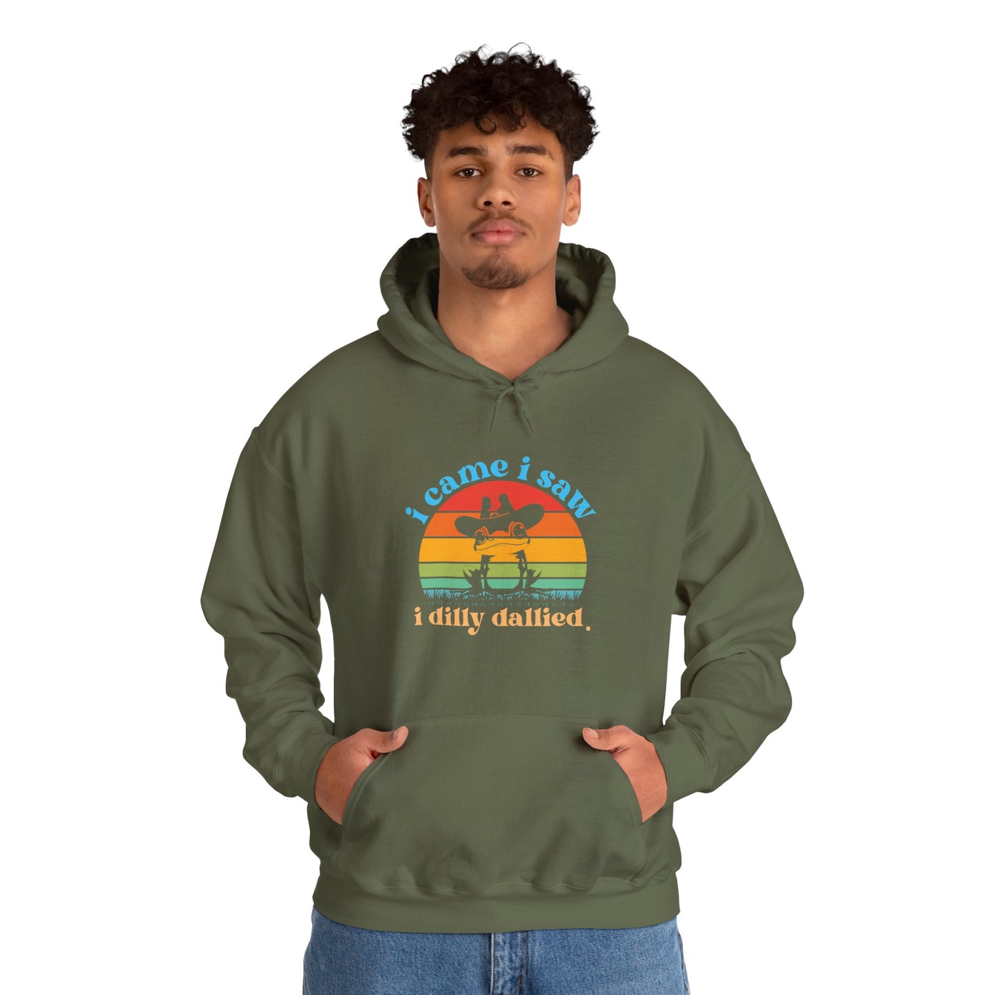 Hoodie i came i saw i dilly dallied Hoodie – Funny ADHD Frog Hoodie