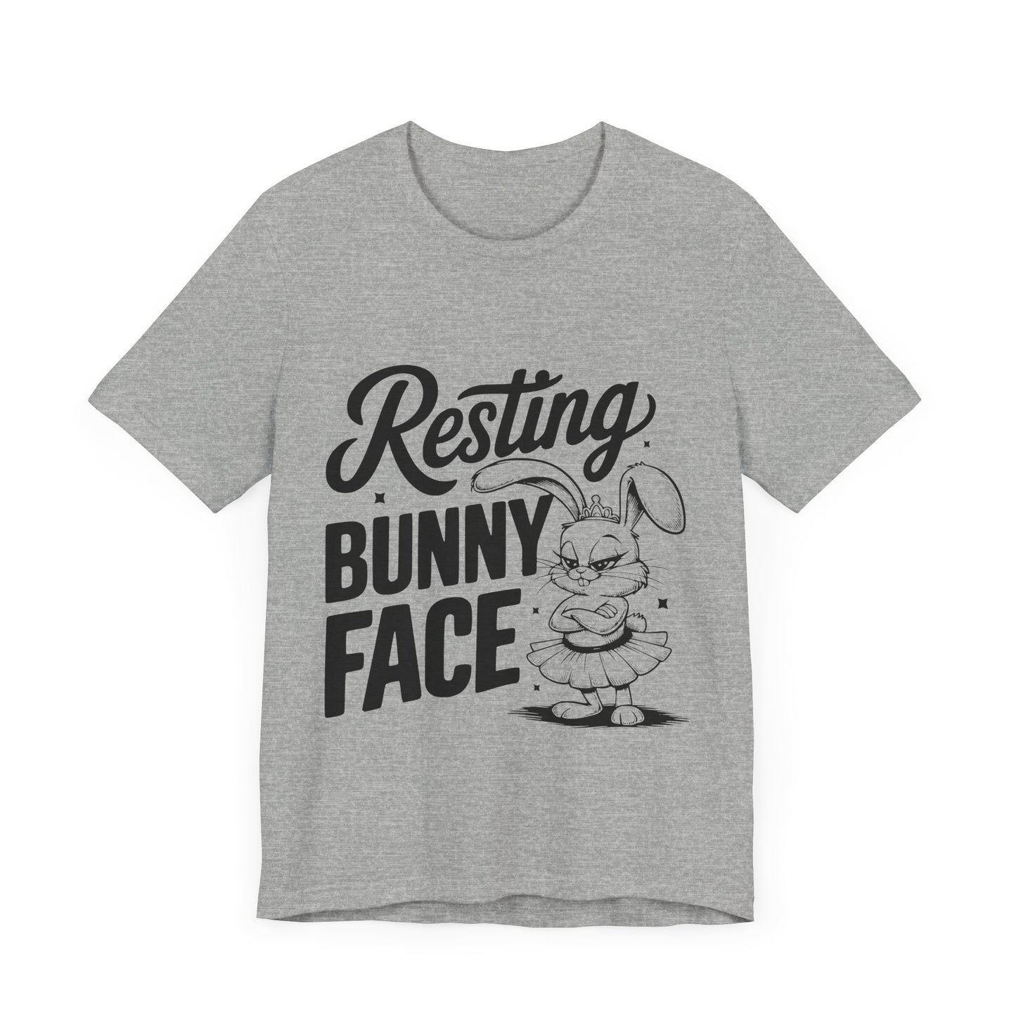 Funny Easter Shirt | Resting Bunny Face Women's Tee – Sarcastic & Trendy
