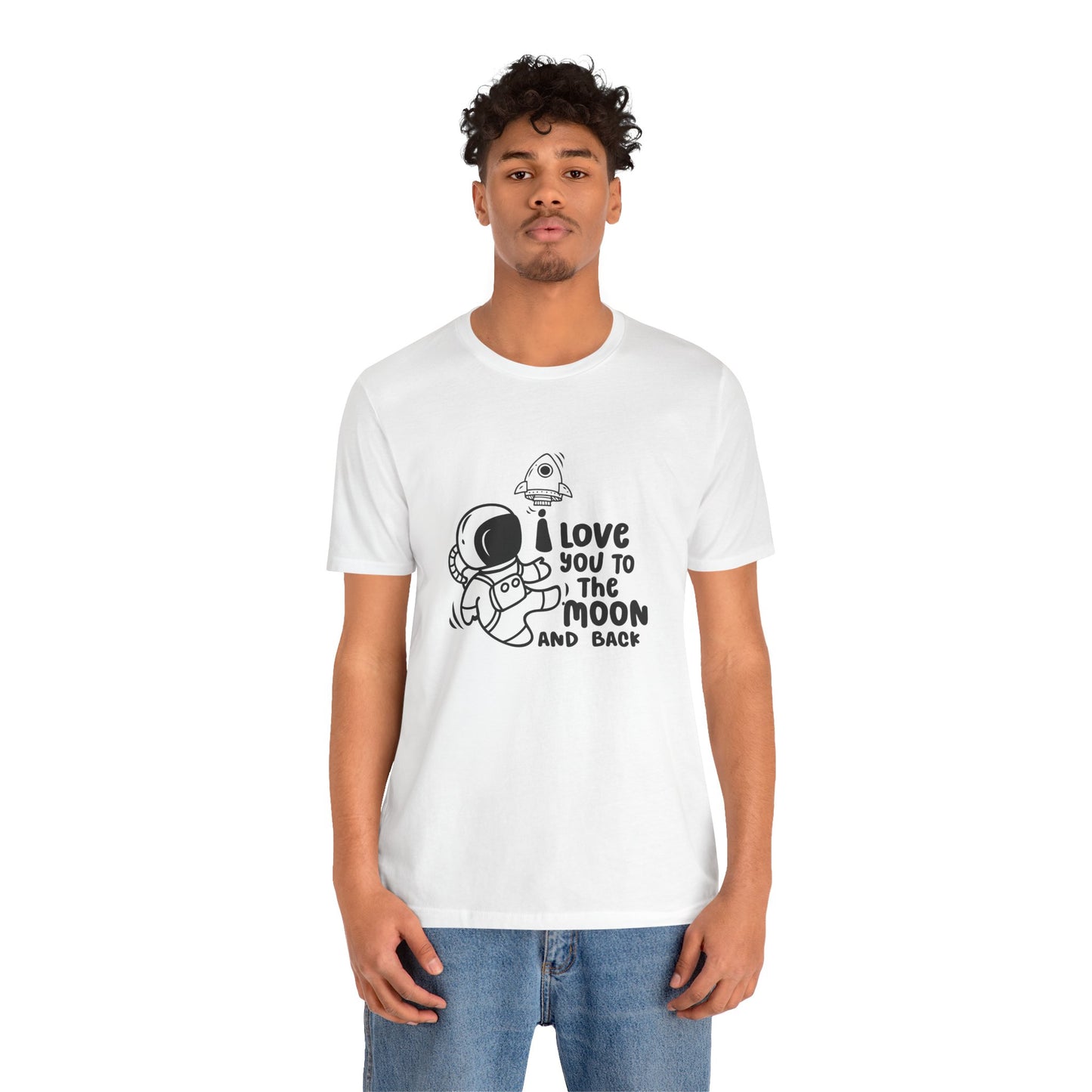 T-Shirt Romantic Message Tee – I Love You to the Moon and Back Shirt