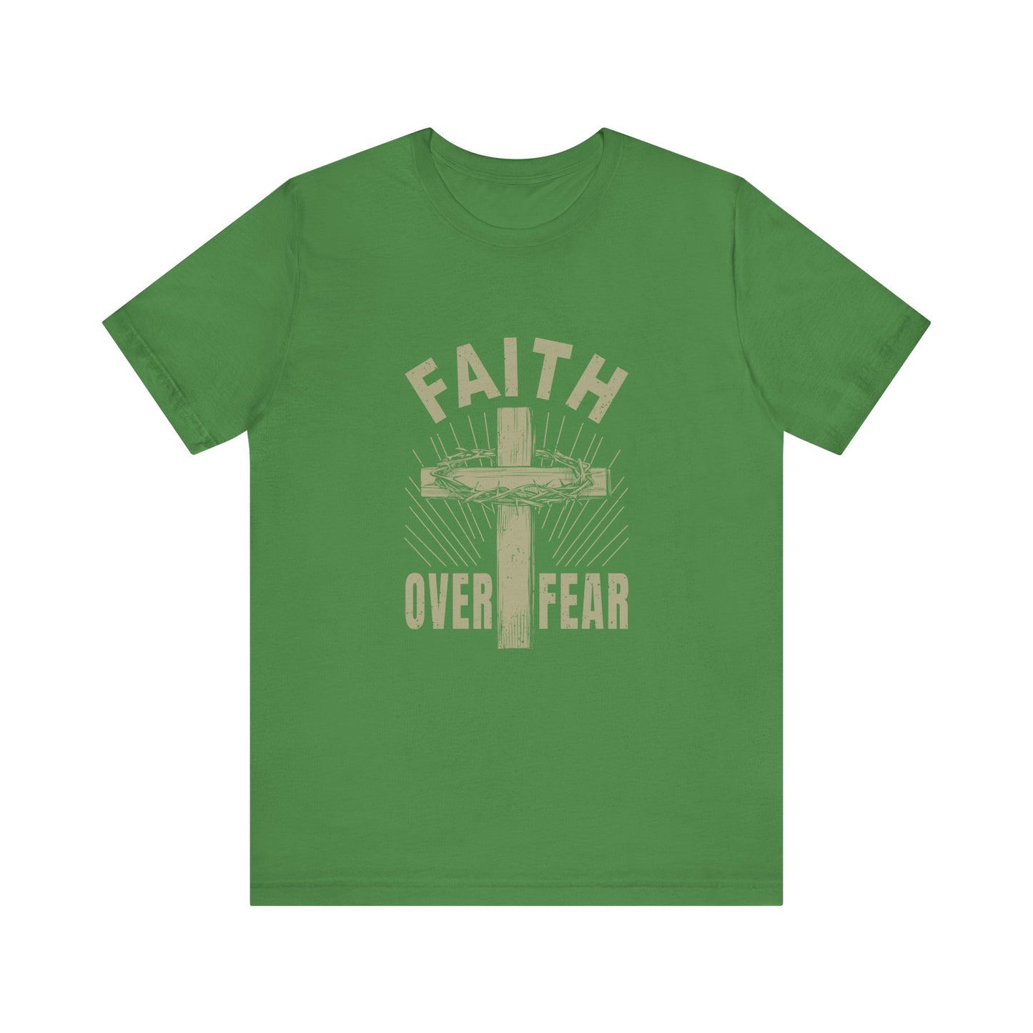 Leaf Empowering Message Tee – Faith Over Fear Shirt for Men & Women
