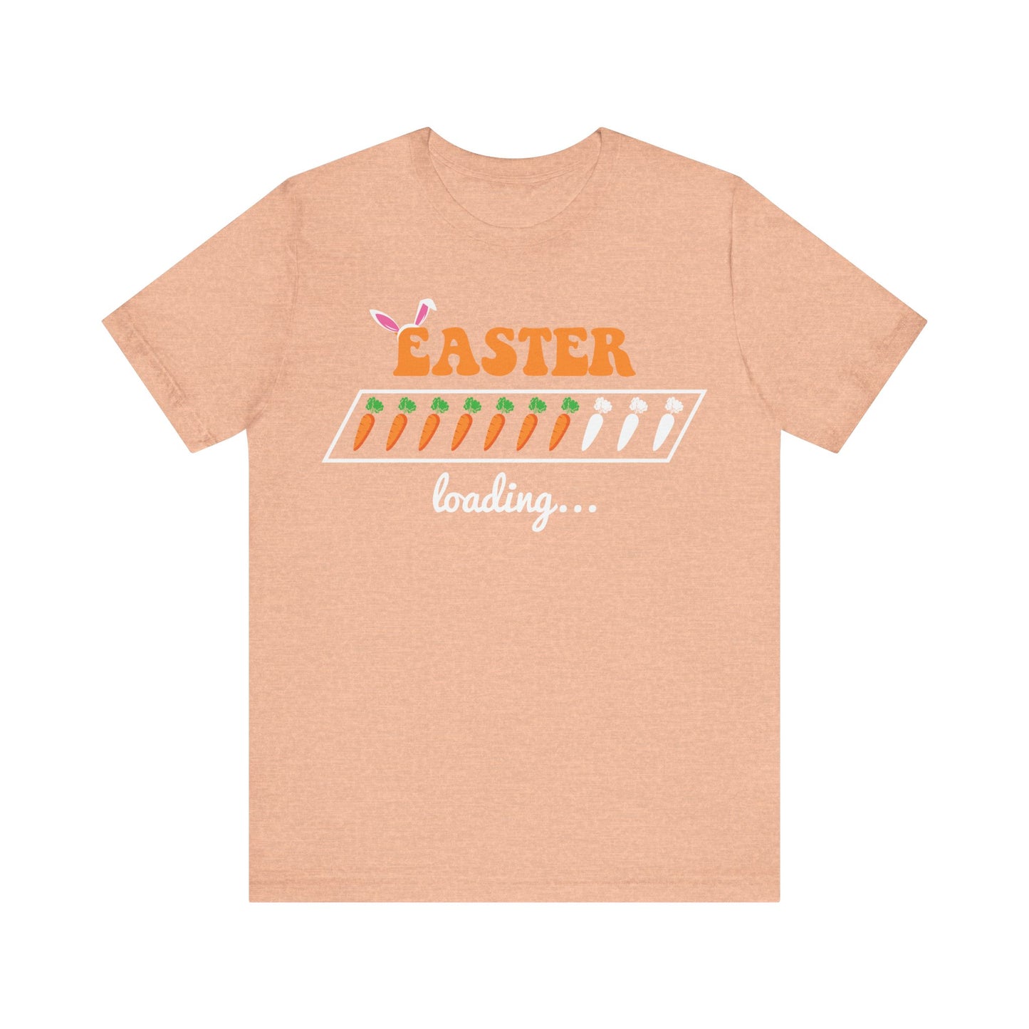 Heather Peach Trendy Easter Shirt – Easter Loading... Please Wait Tee