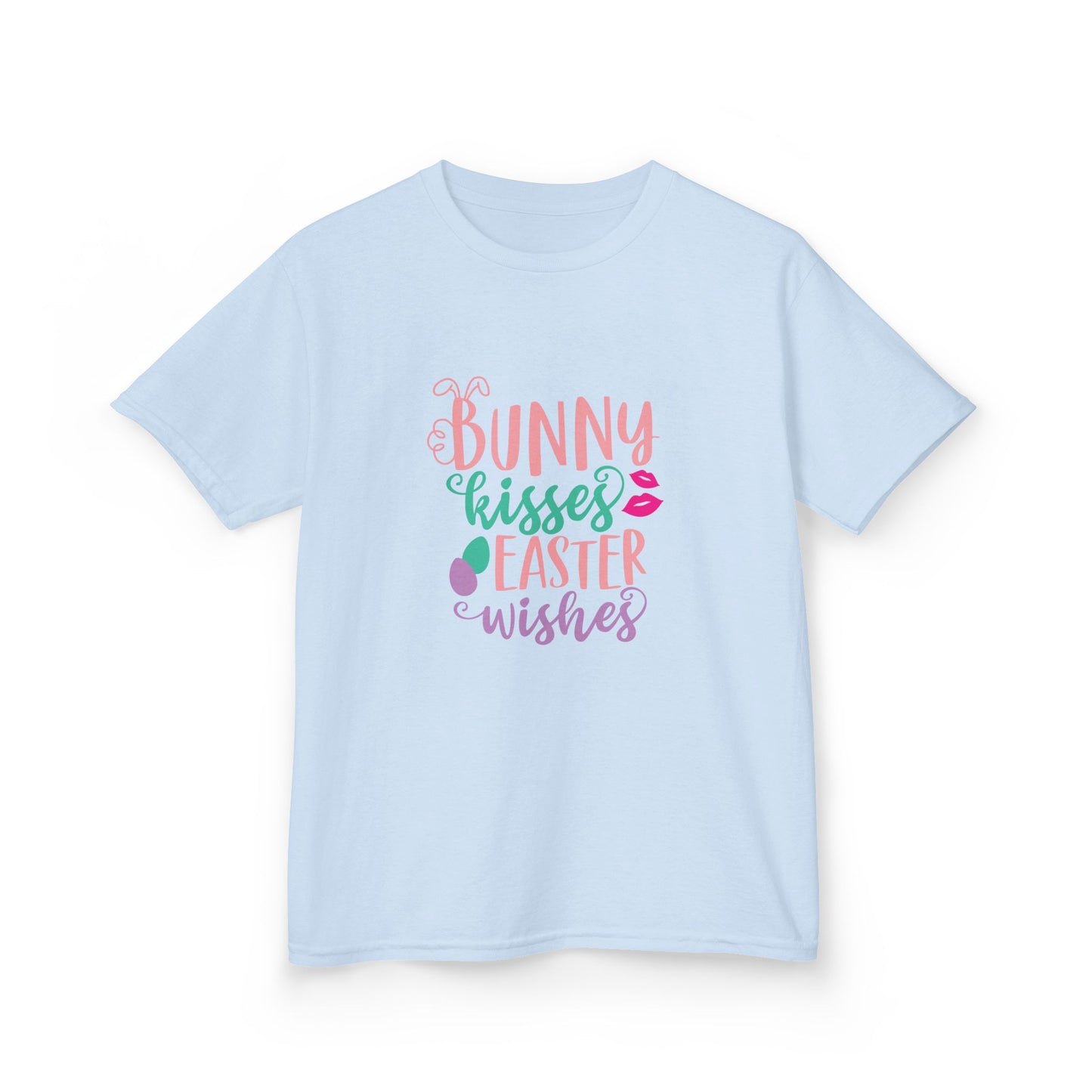 Bunny Kisses & Easter Wishes Kids Easter Shirt | Cute Easter Tee