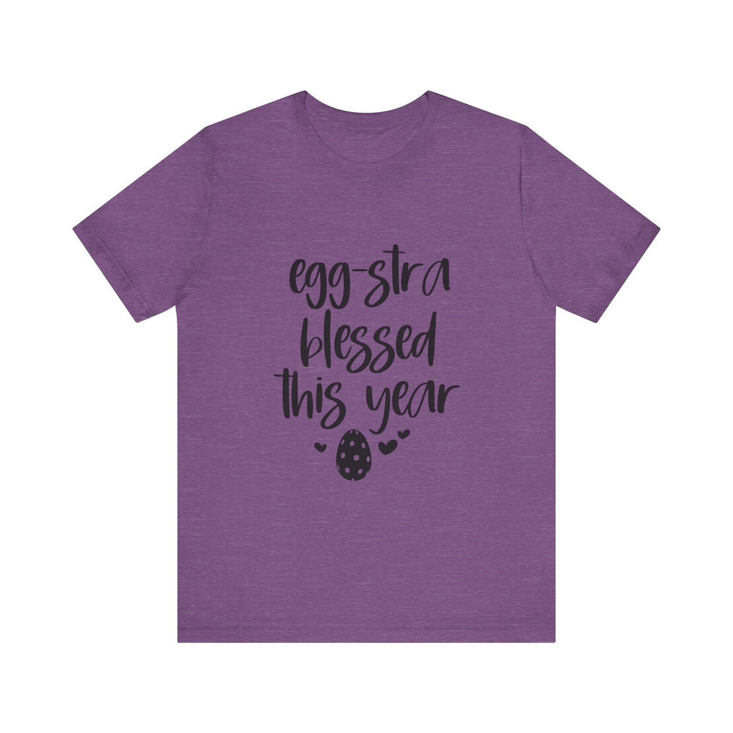 Heather Team Purple Faith-Based Easter Shirt – Eggstra Blessed This Year Tee