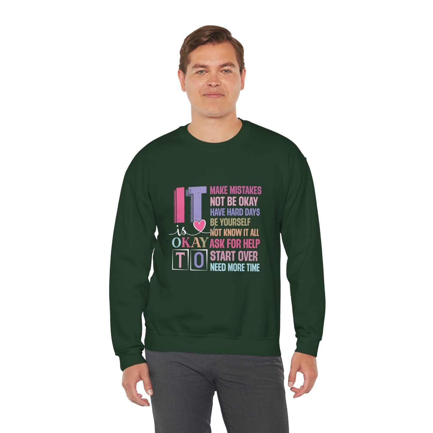 It’s Okay to Make Mistakes – Mental Health Sweatshirt for Women