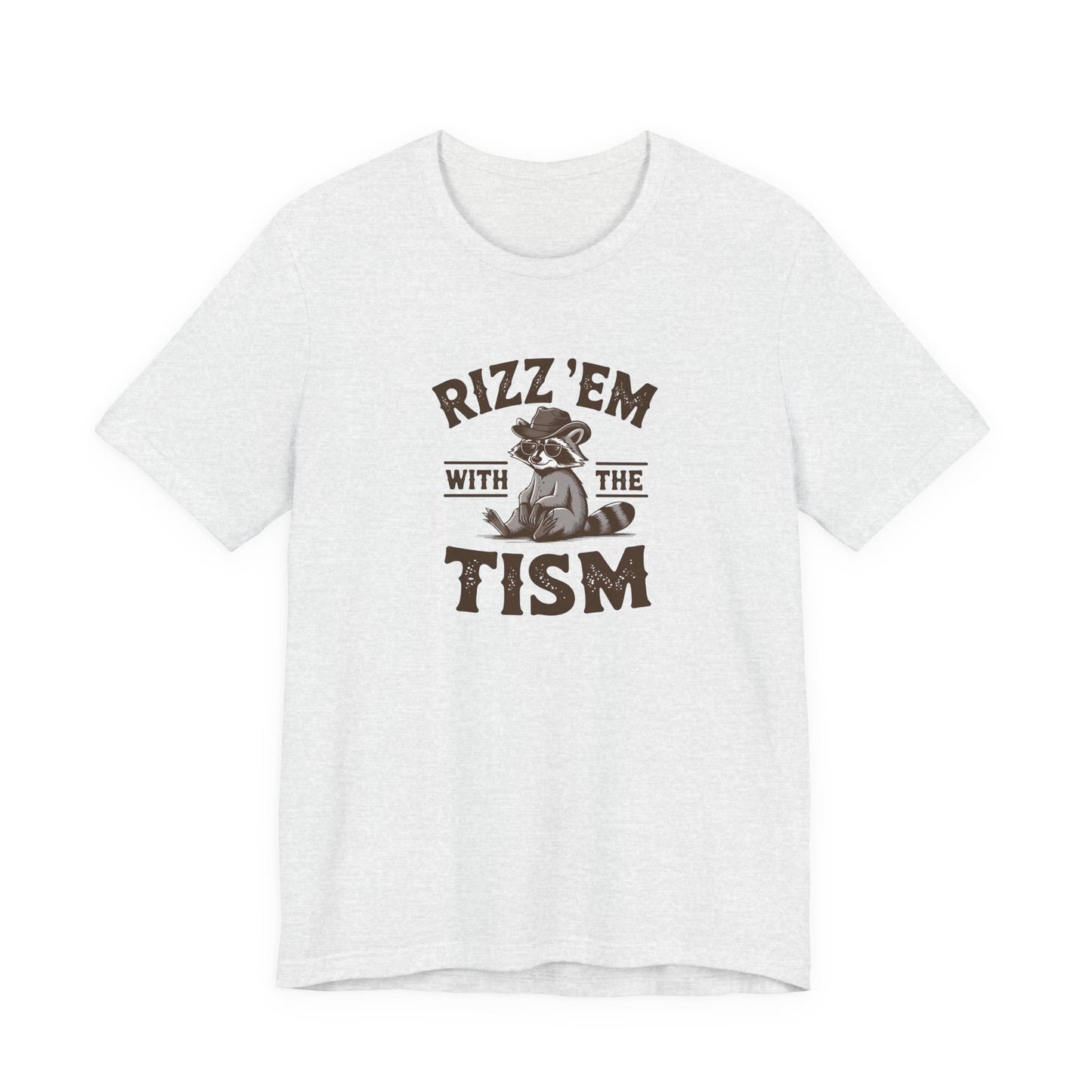 T-Shirt Rizz 'Em with the Tism Funny Raccoon Autism T Shirt for Young Adults