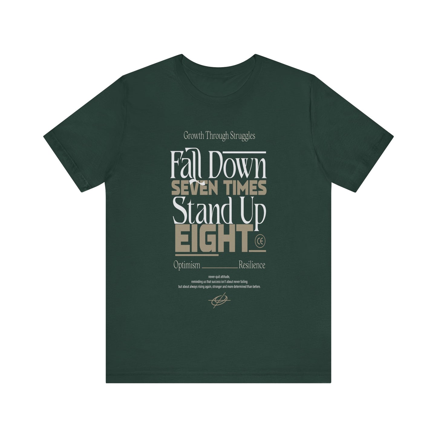 Forest Motivational Quote Shirt – Fall Down Seven Times Stand Up Eight