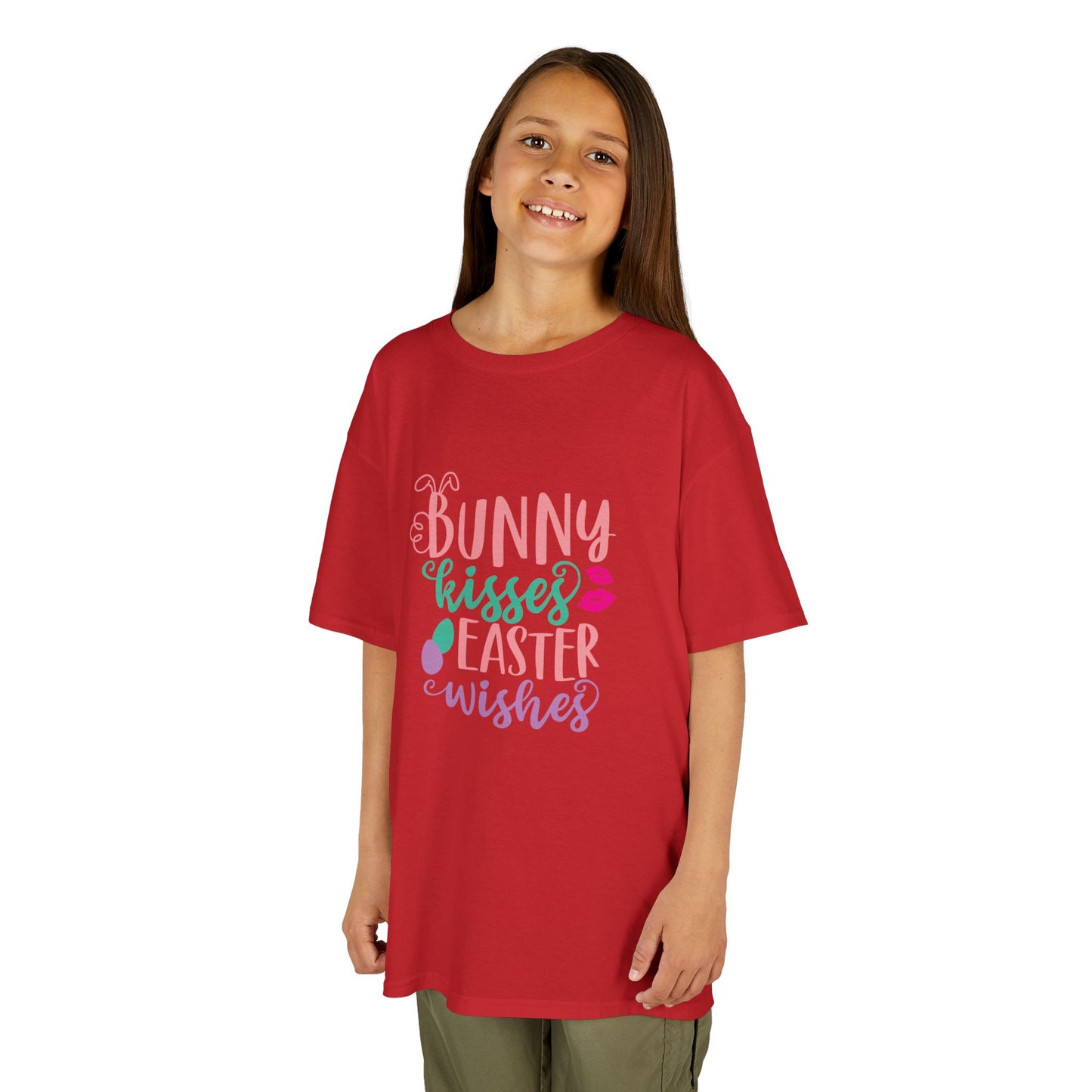 Bunny Kisses & Easter Wishes Kids Easter Shirt | Cute Easter Tee