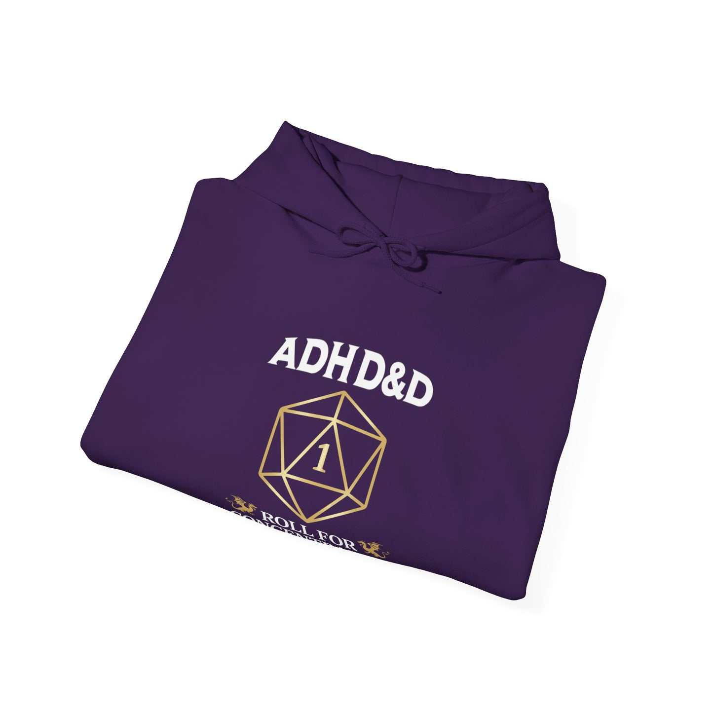 Hoodie ADHD&D Roll for Concentration Hoodie – Funny ADHD Graphic Hoodie
