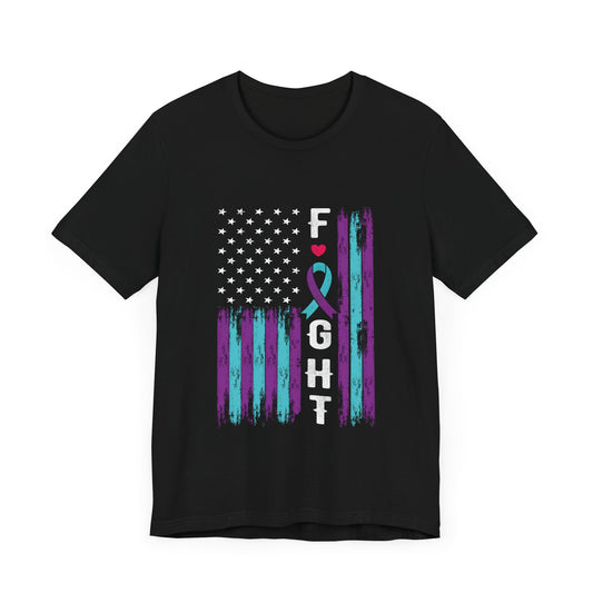 T-Shirt Fight – American Flag Suicide Awareness Shirt for Men & Women