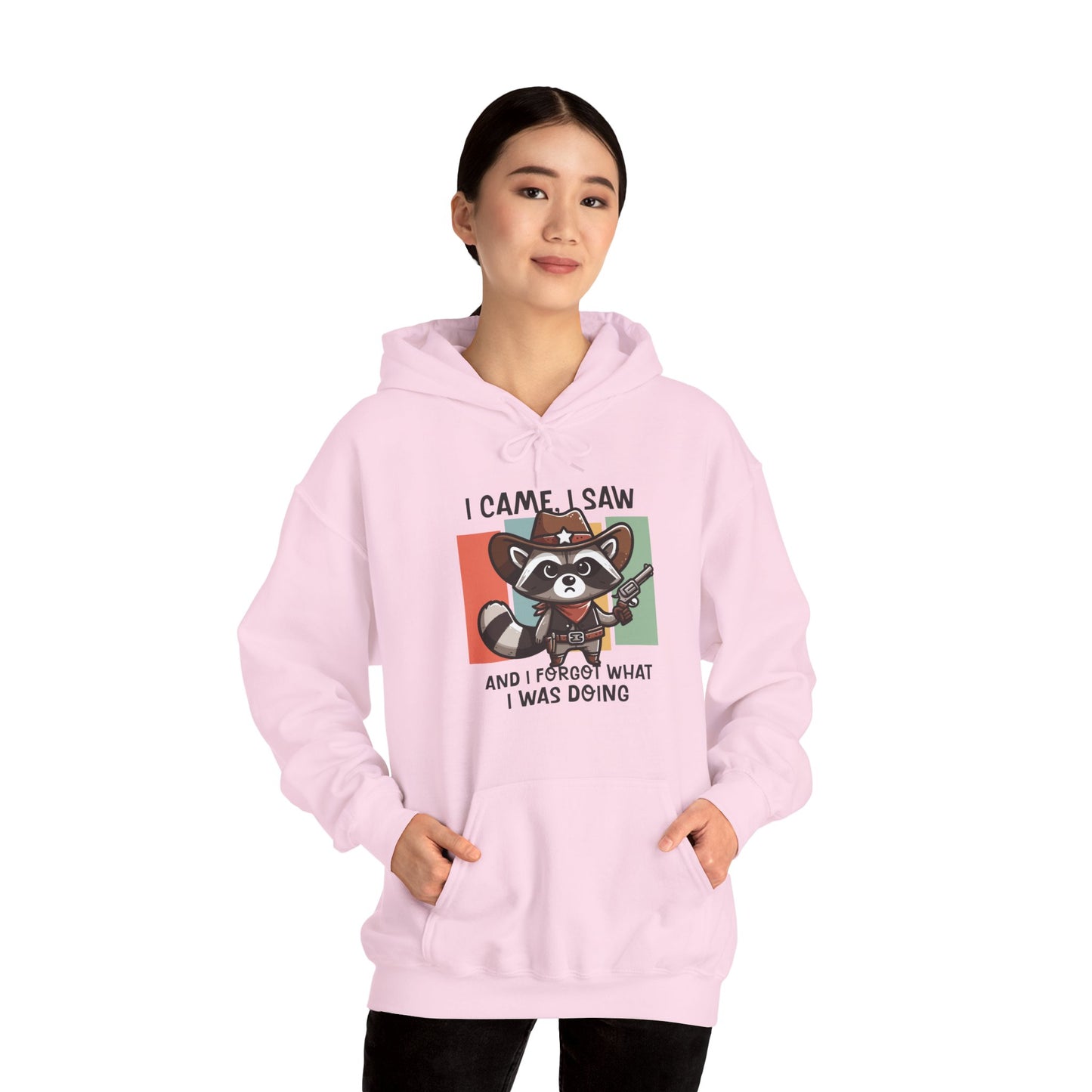 Hoodie I Came I Saw And I Forgot Hoodie – Funny ADHD Raccoon Hoodie