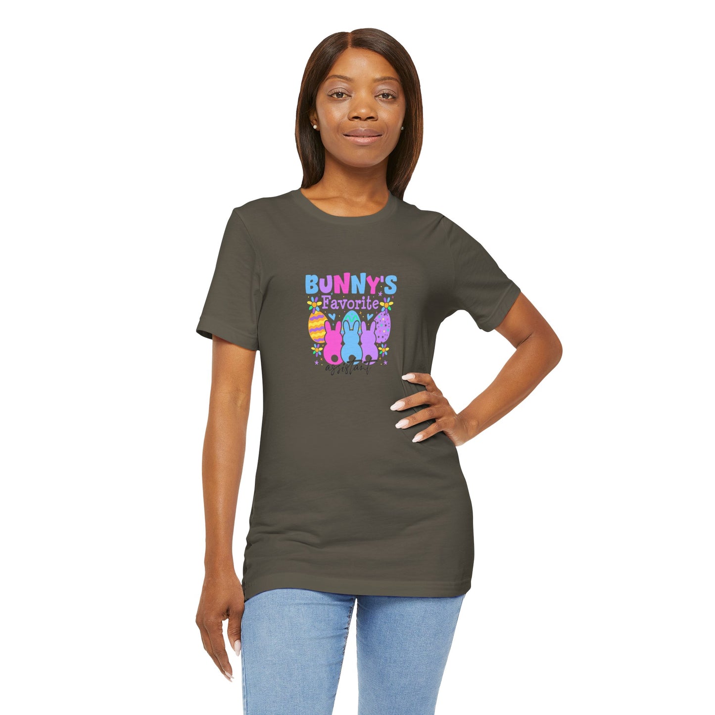 Women Easter Shirt – Bunny's Favorite Assistant Funny Bunny Tee