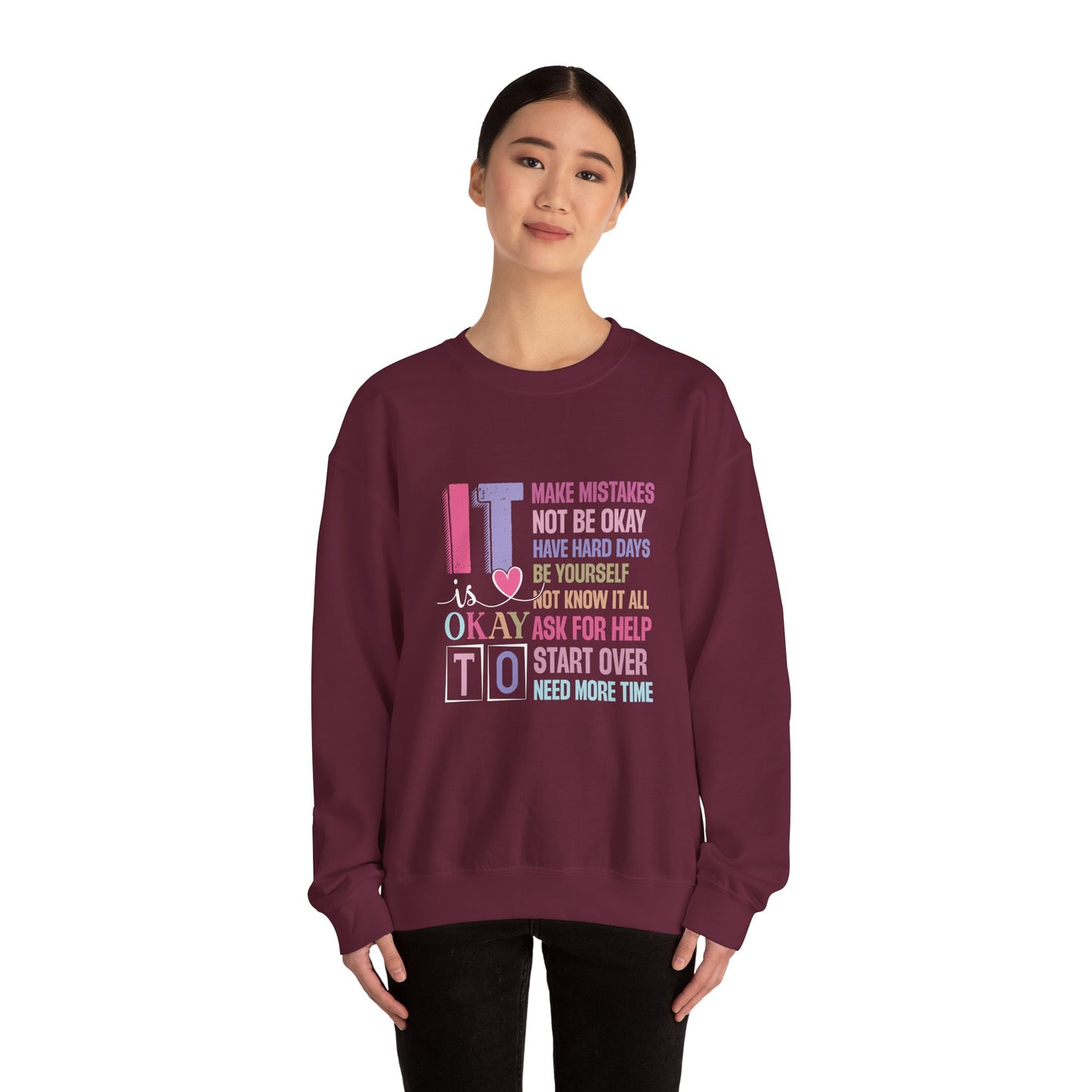 It’s Okay to Make Mistakes – Mental Health Sweatshirt for Women