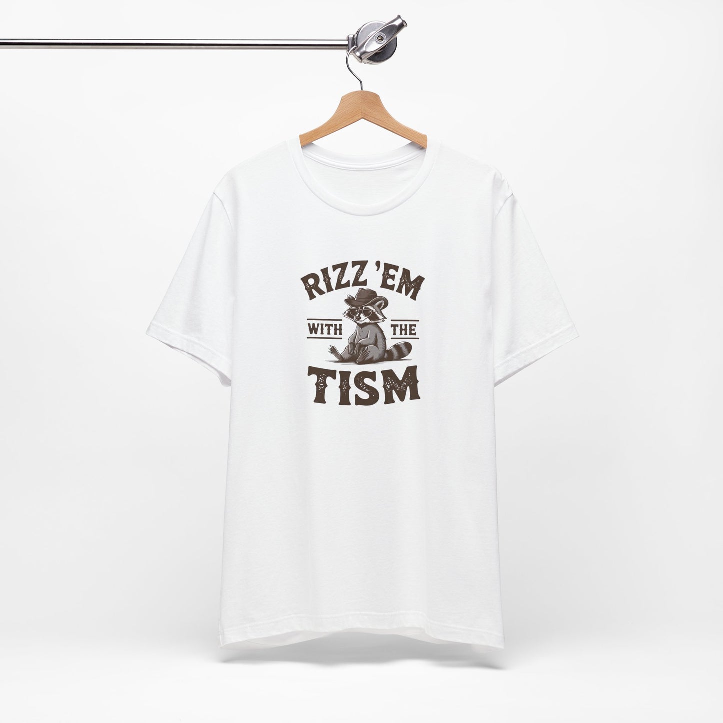 T-Shirt Rizz 'Em with the Tism Funny Raccoon Autism T Shirt for Young Adults