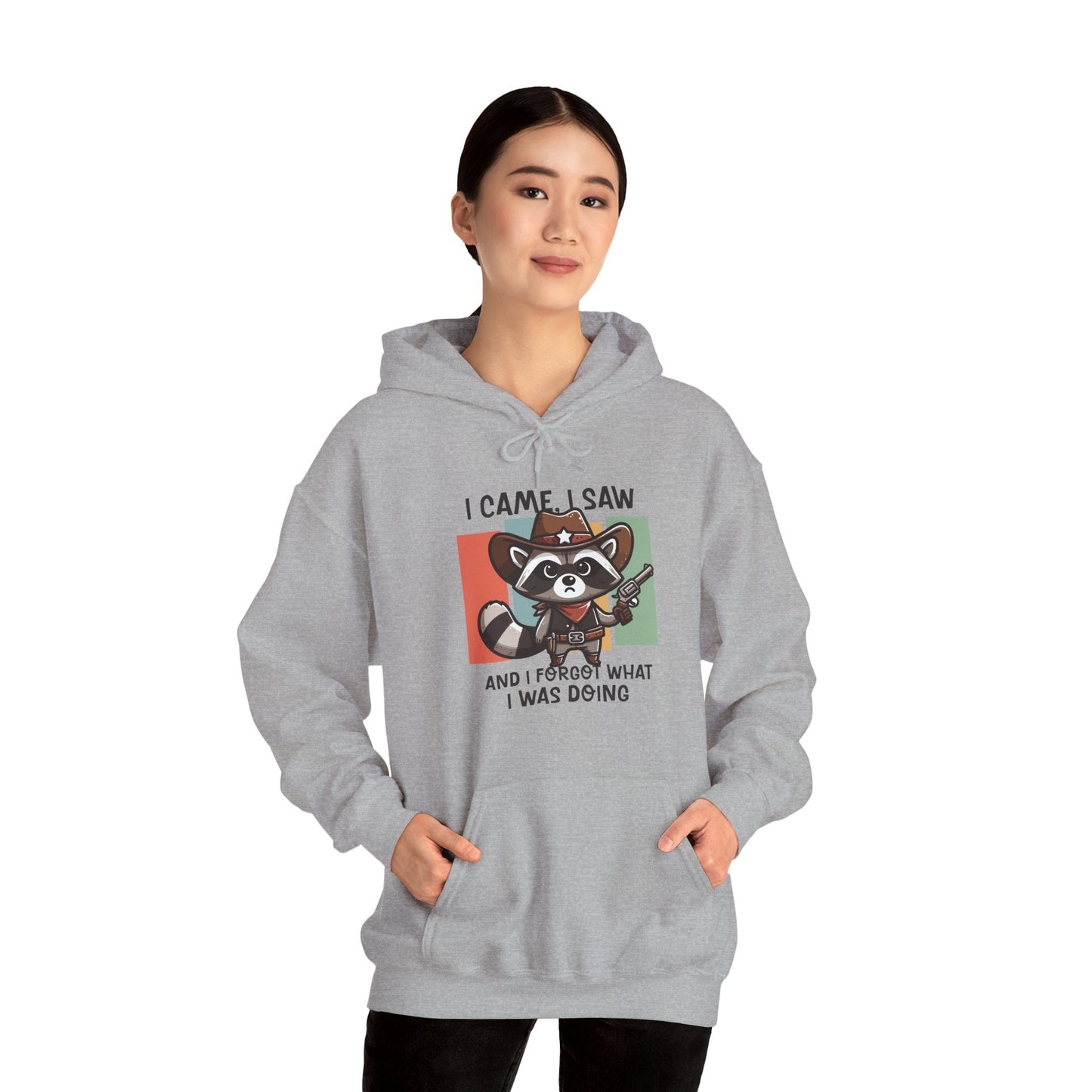 Hoodie I Came I Saw And I Forgot Hoodie – Funny ADHD Raccoon Hoodie