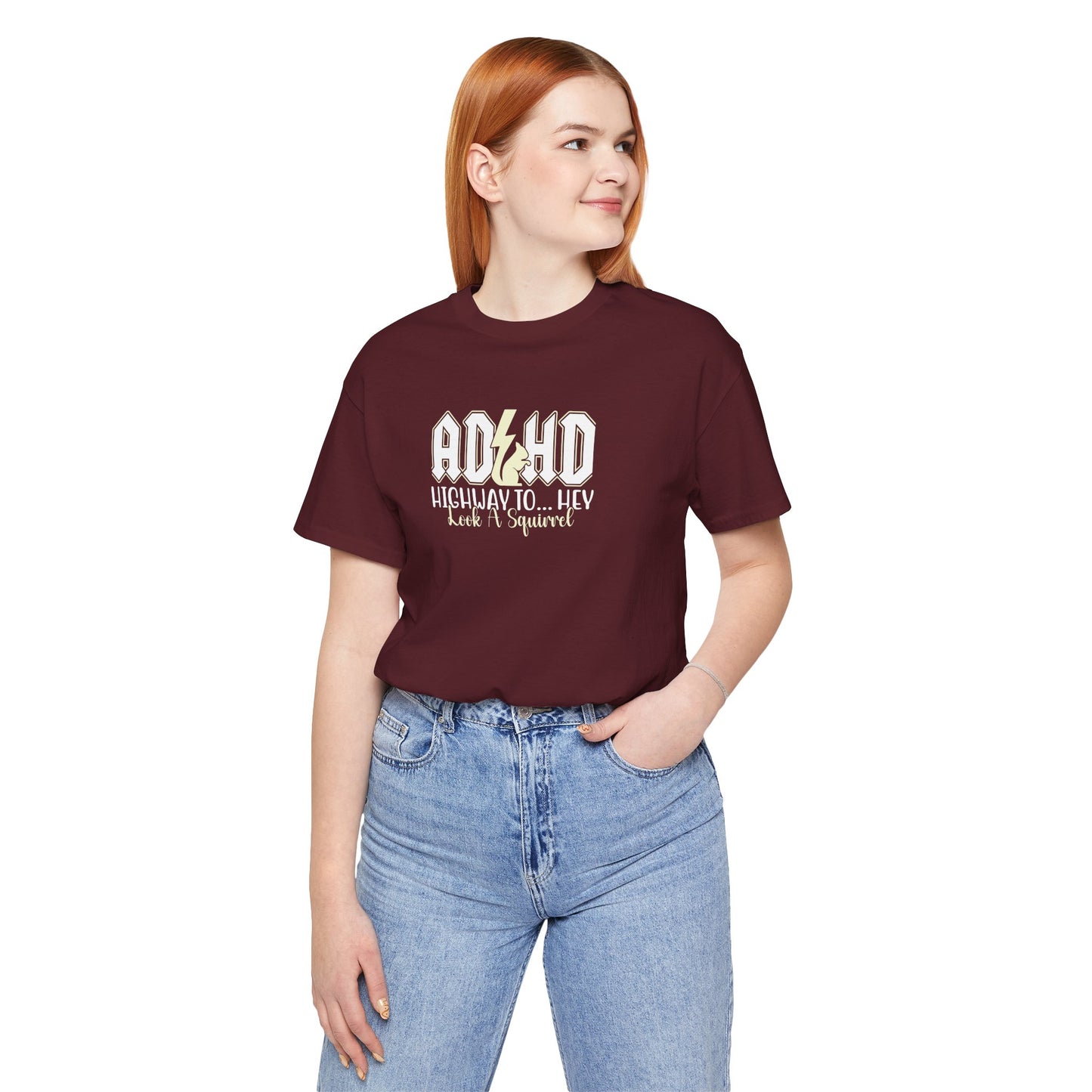 T-Shirt HIGHWAY TO... HEY Look A Squirrel ADHD T Shirt – Funny ADHD Tshirt