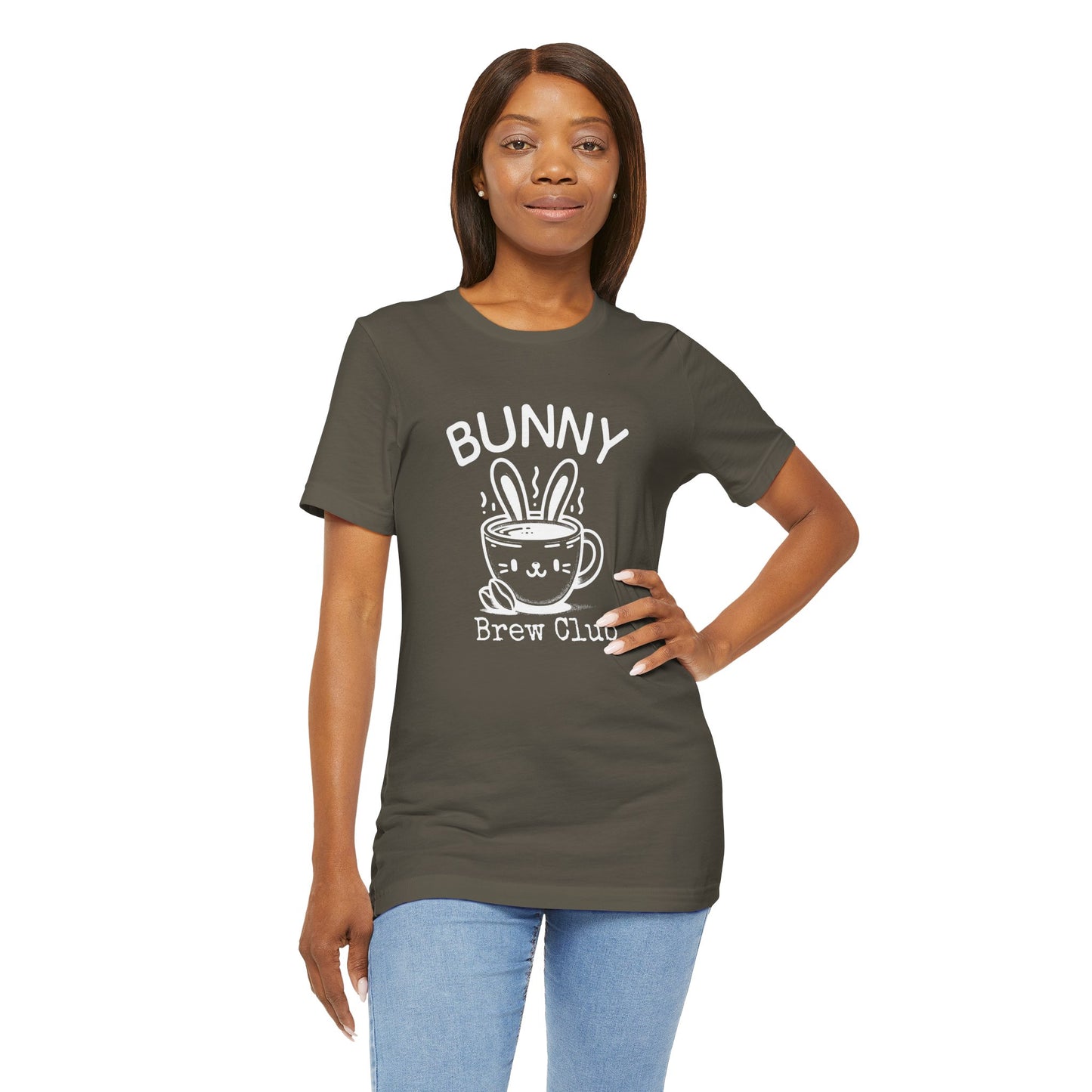 Coffee Easter Shirt – Bunny Brew Club Funny Easter Tee for Women
