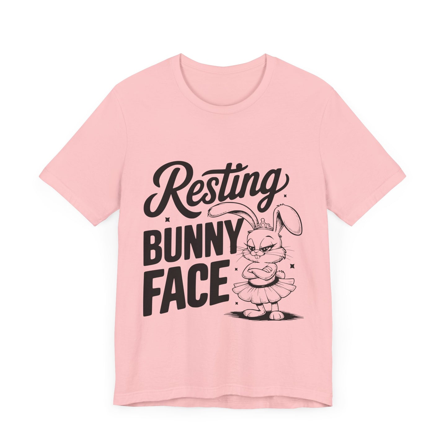Funny Easter Shirt | Resting Bunny Face Women's Tee – Sarcastic & Trendy