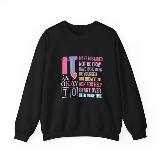 Sweatshirt It’s Okay to Make Mistakes – Mental Health Sweatshirt for Women