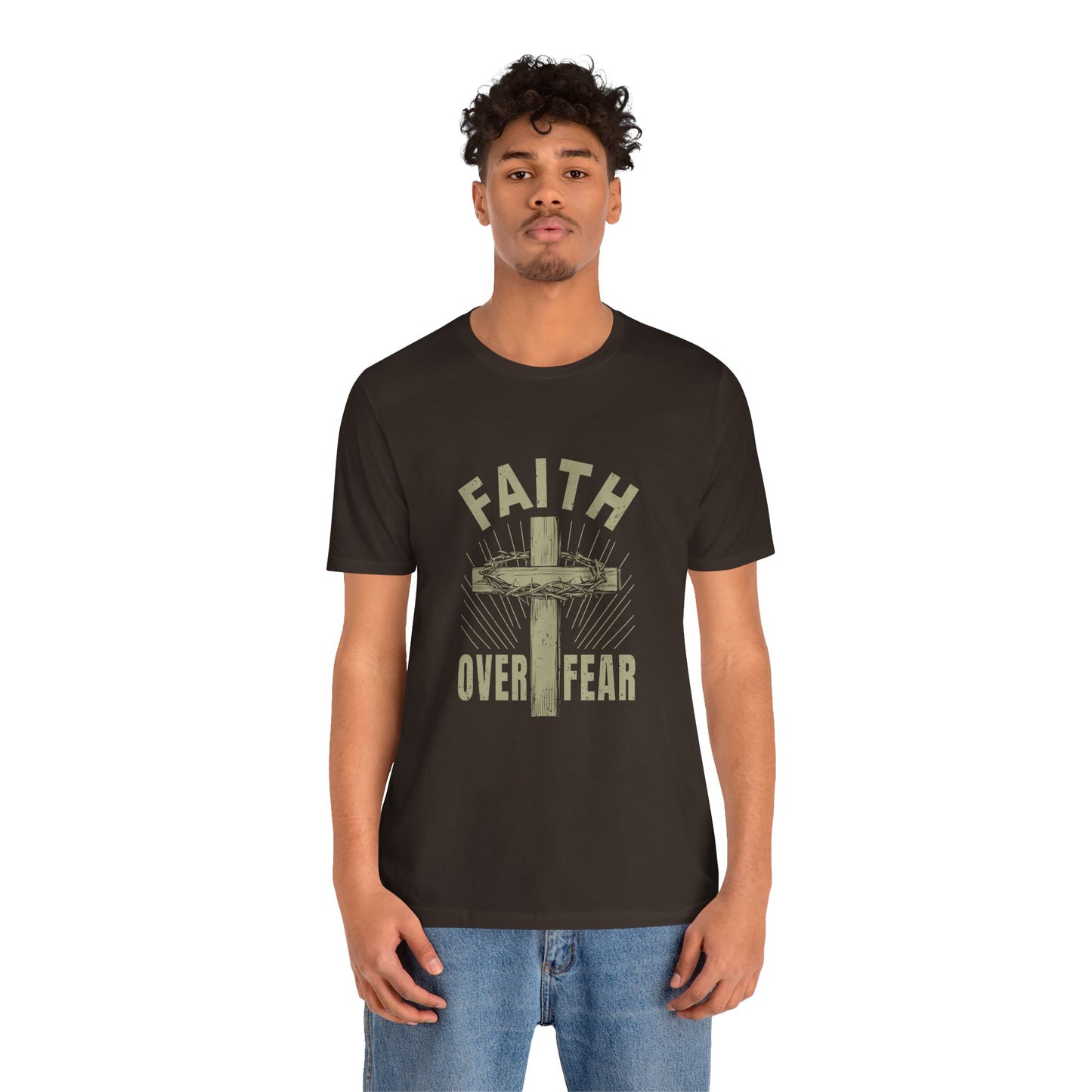 Empowering Message Tee – Faith Over Fear Shirt for Men & Women