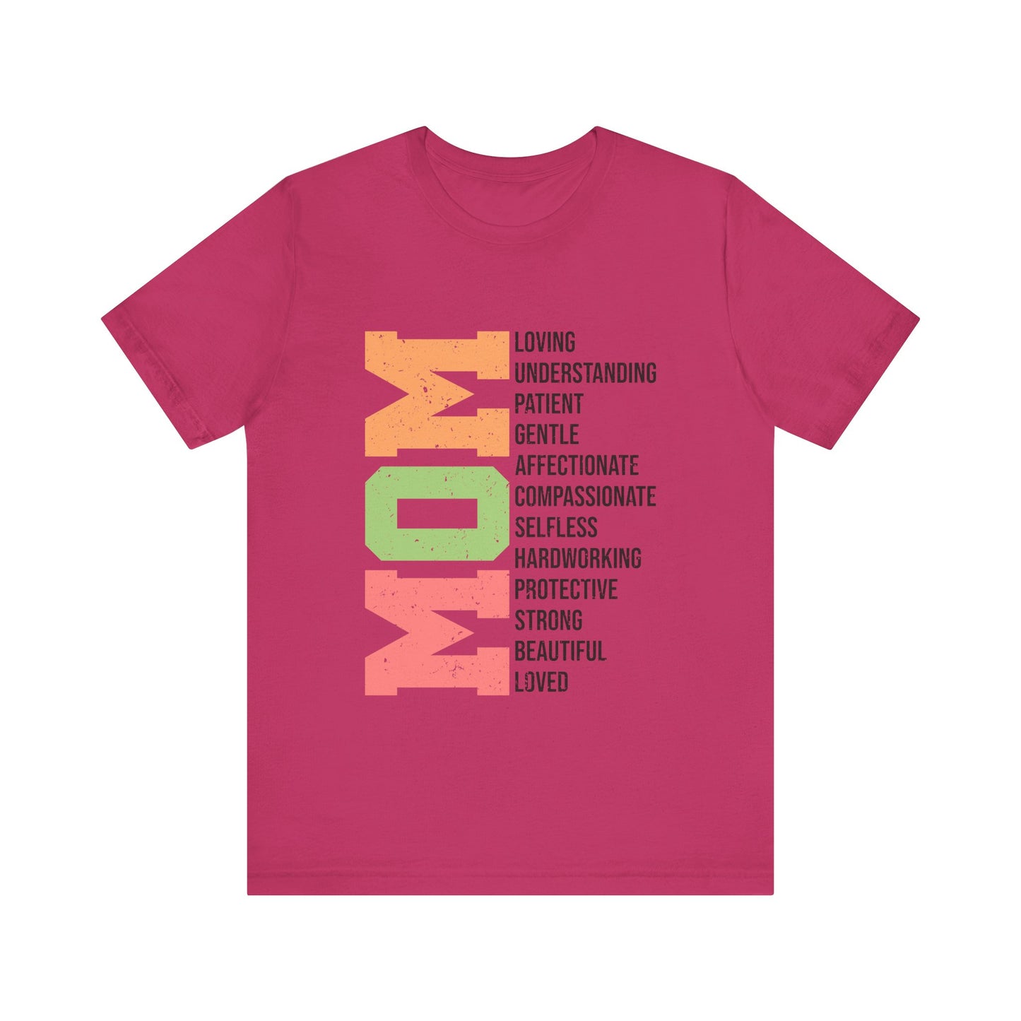Berry Empowering Mom T-Shirt – Beautiful, Strong, Loved MOM