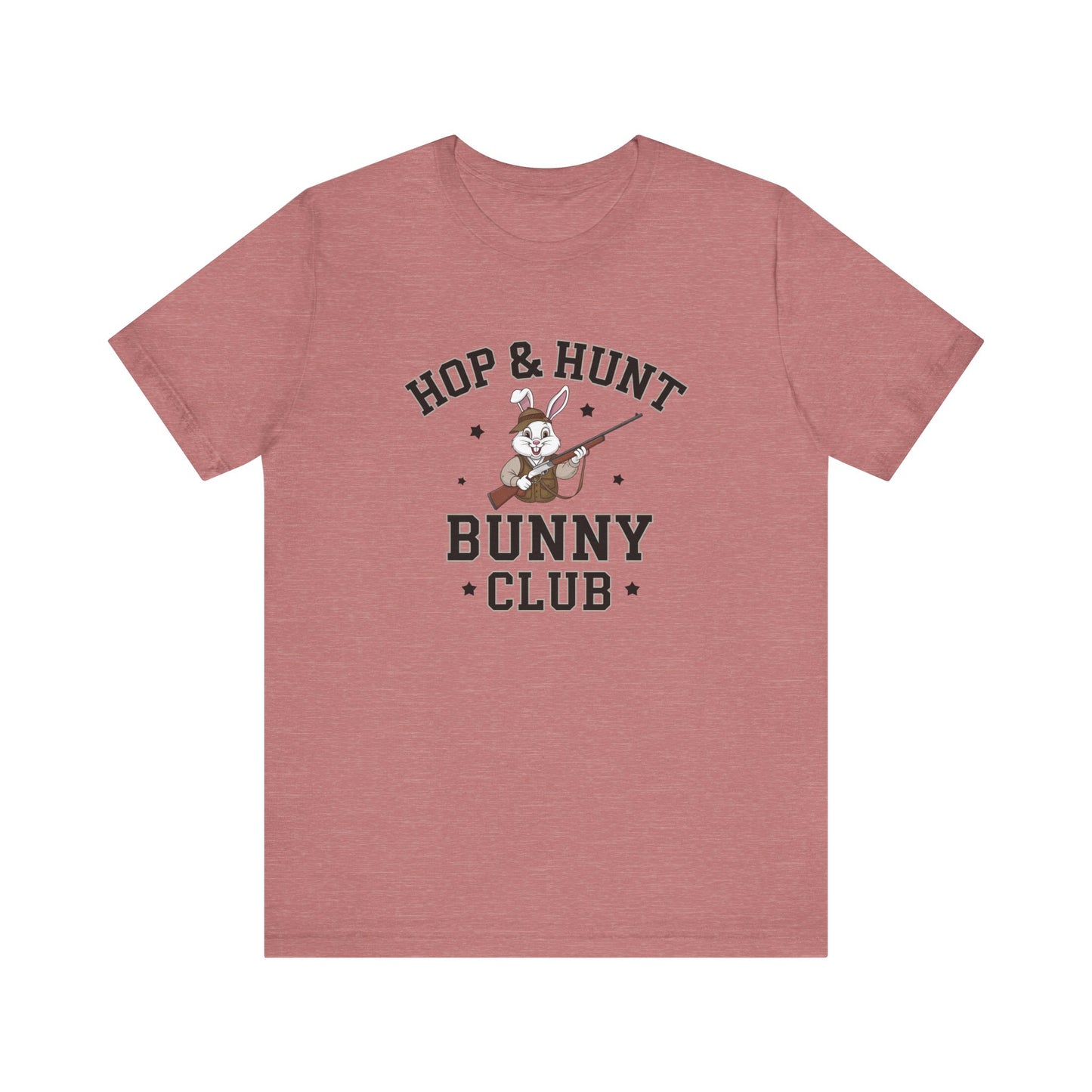 Heather Mauve Easter Brunch Shirt – Hop & Hunt Bunny Club Funny & Trendy Tee