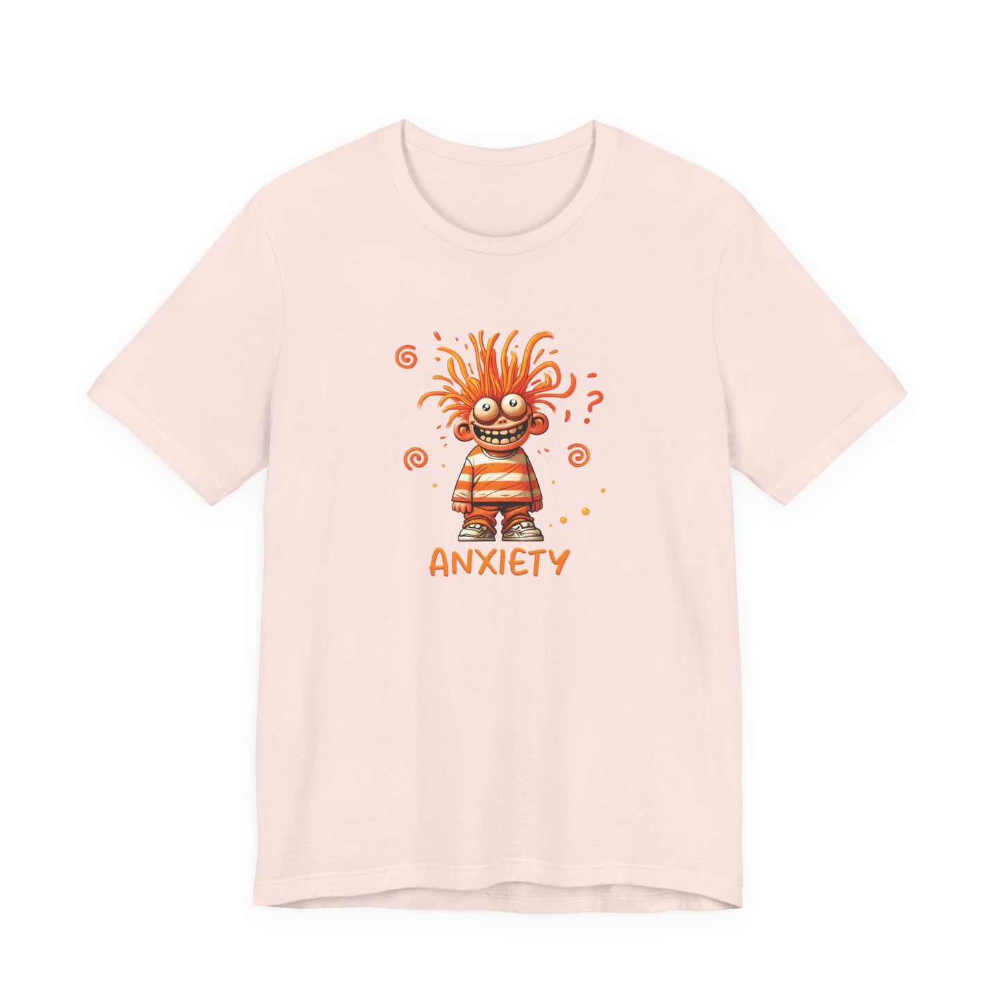 T-Shirt ANXIETY Cartoon Funny Anxiety Shirt — Mental Health Graphic Tee