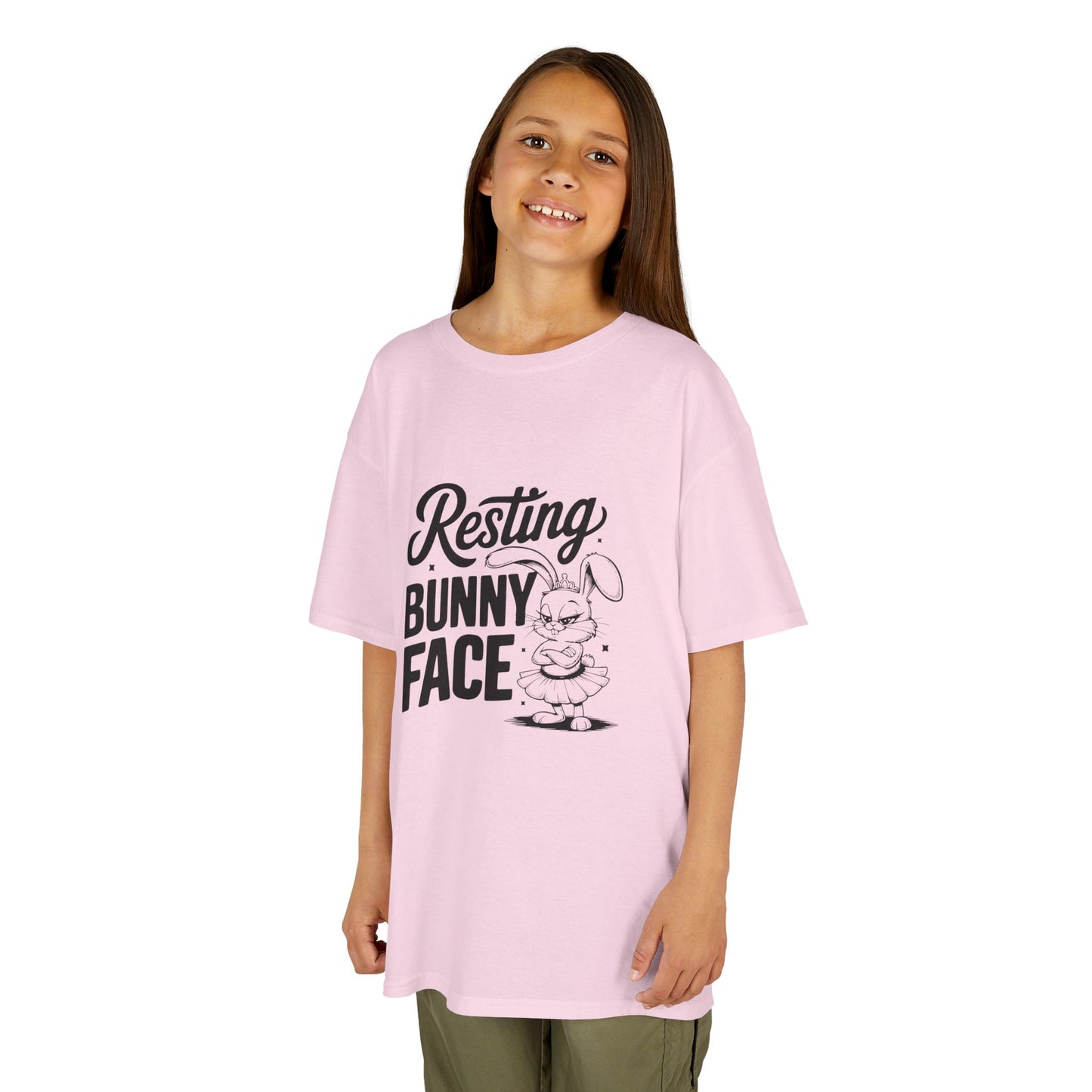 Resting Bunny Face Kids Easter Shirt | Funny Easter Tee for Kids