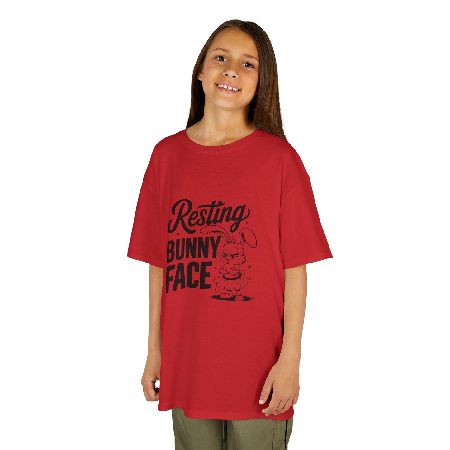 Resting Bunny Face Kids Easter Shirt | Funny Easter Tee for Kids