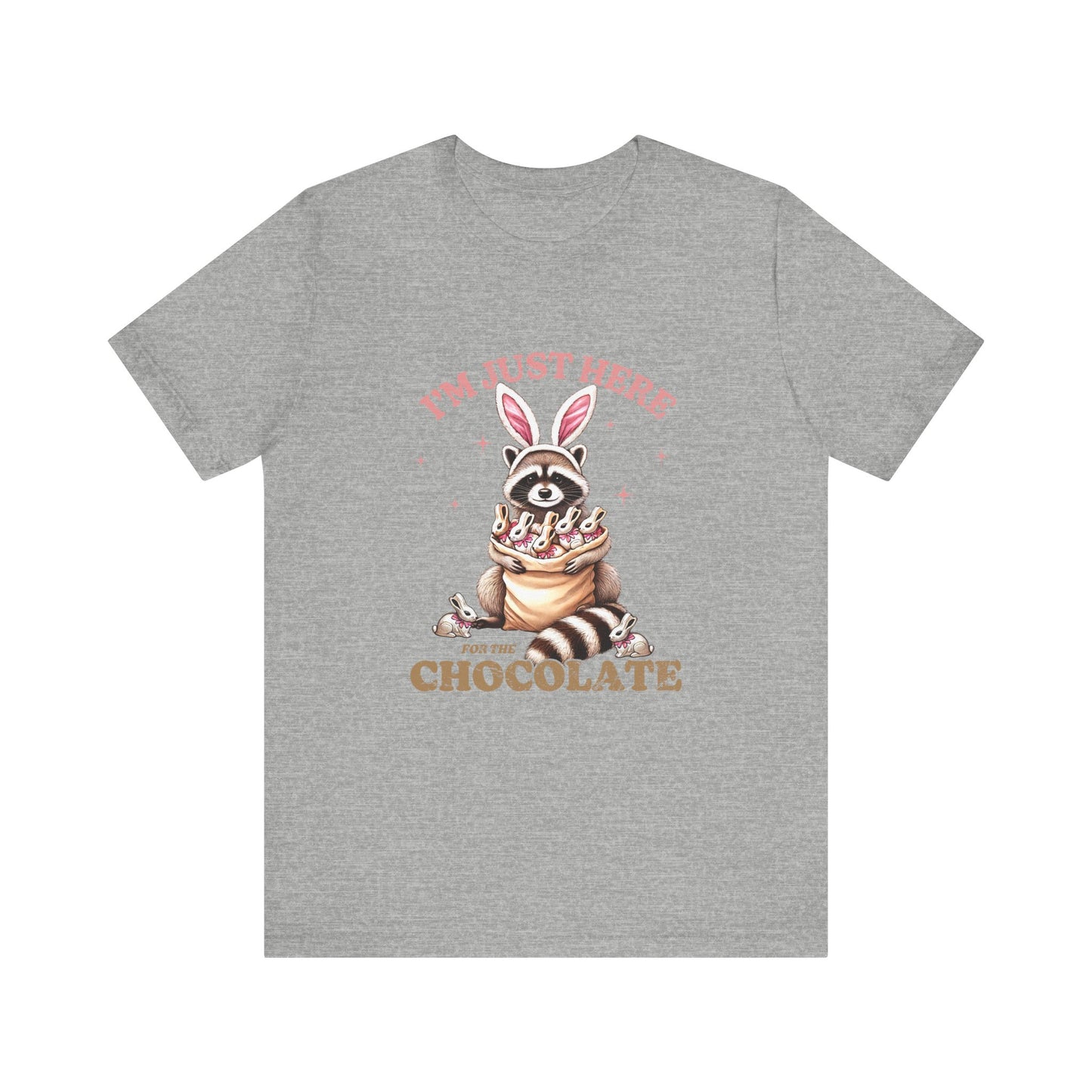Athletic Heather Funny Easter Shirt – I'm Just Here for the Chocolate Tee