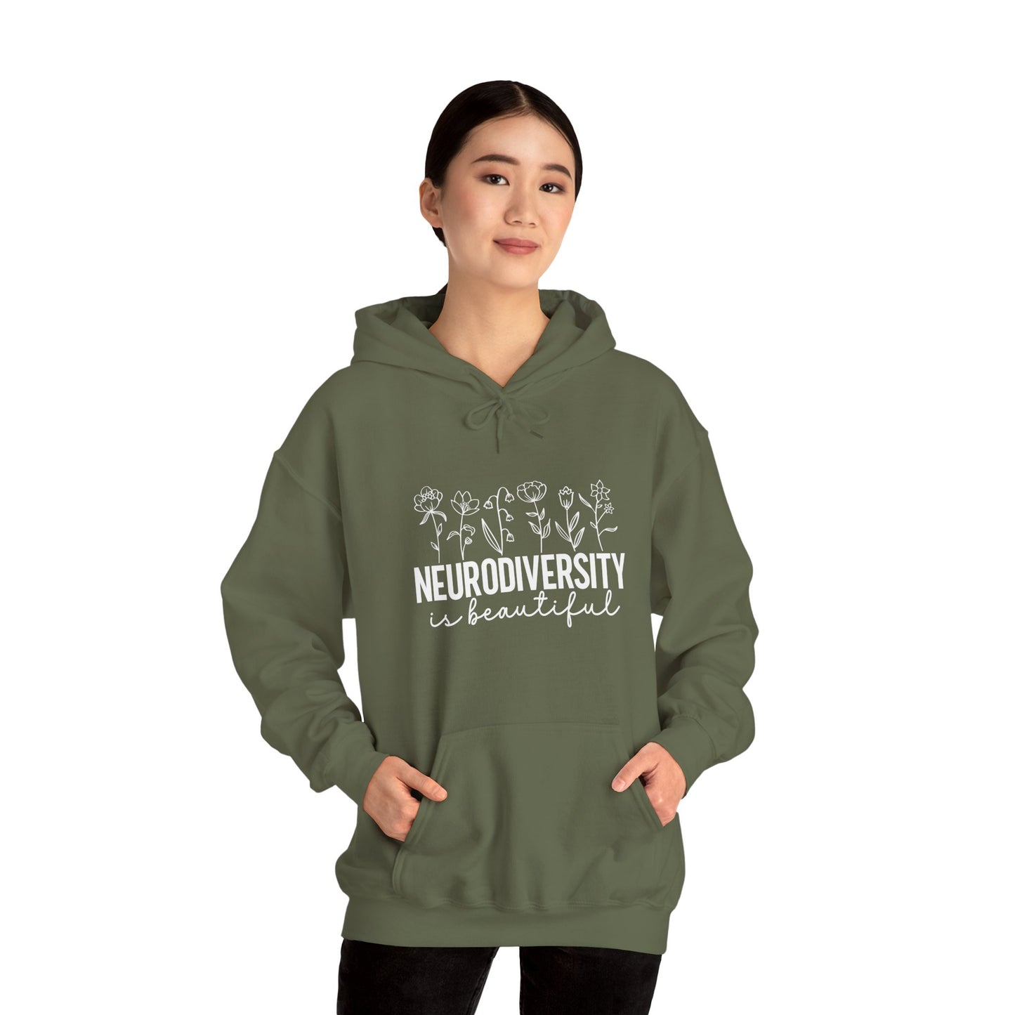 Hoodie NEURODIVERSITY is Beautiful Hoodie – Floral Autism Awareness Hoodie