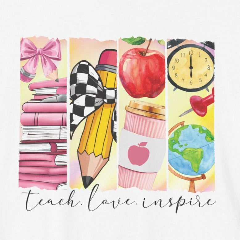 T-Shirt Teach Love Inspire – Teacher Shirt with Meaningful Message