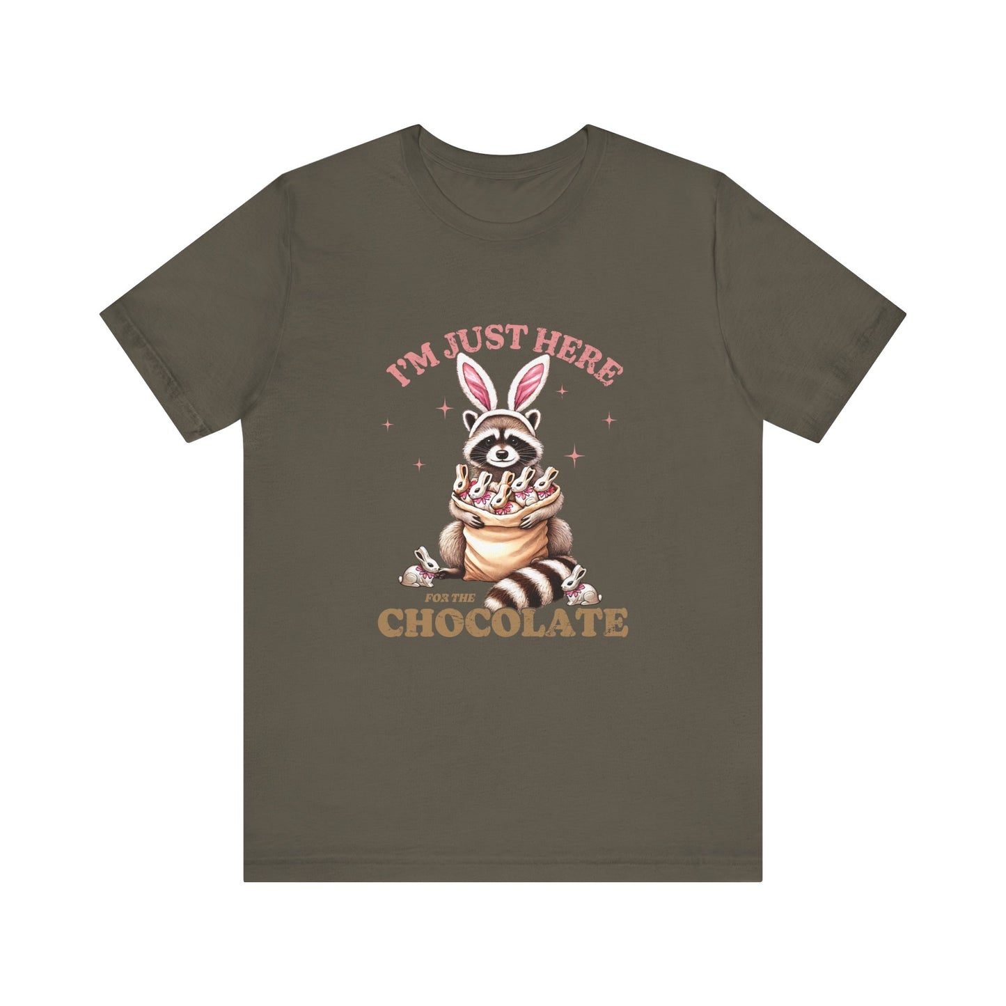 Army Funny Easter Shirt – I'm Just Here for the Chocolate Tee