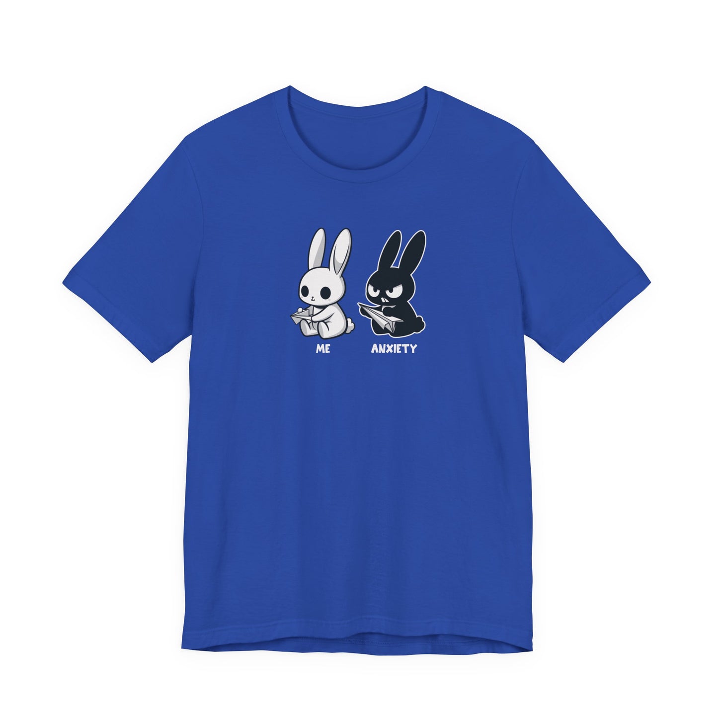 T-Shirt ME vs ANXIETY Rabbit Shirt – Funny Anxiety Shirt for Animal Lovers