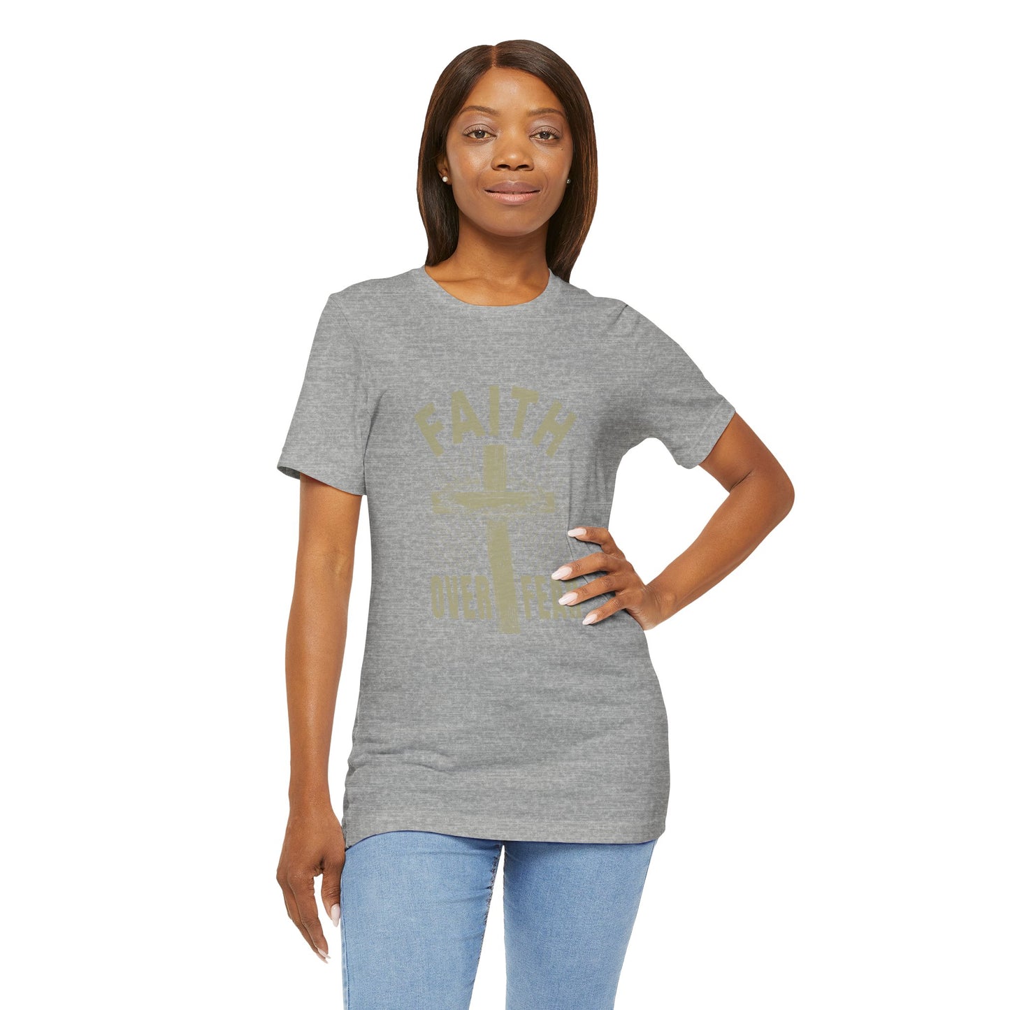 Empowering Message Tee – Faith Over Fear Shirt for Men & Women