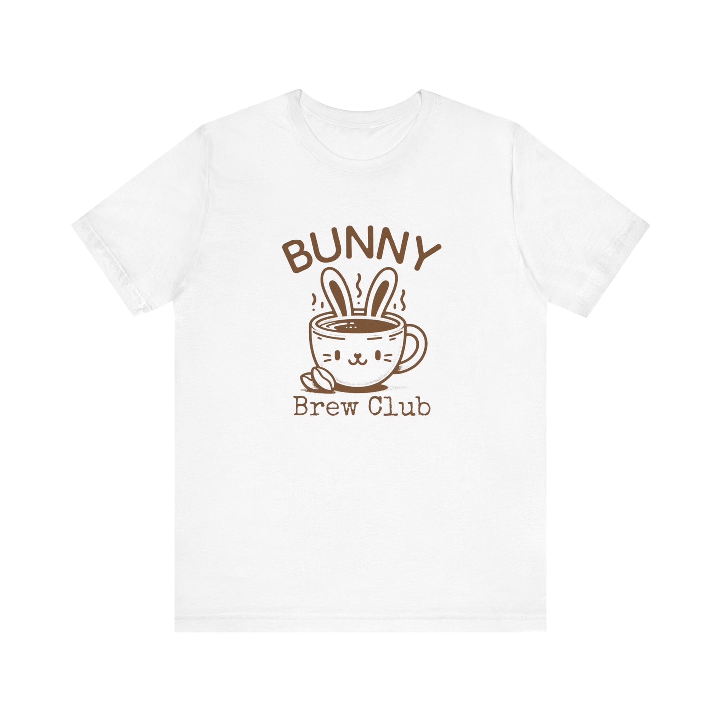White Coffee Easter Shirt – Bunny Brew Club Funny Easter Tee for Women