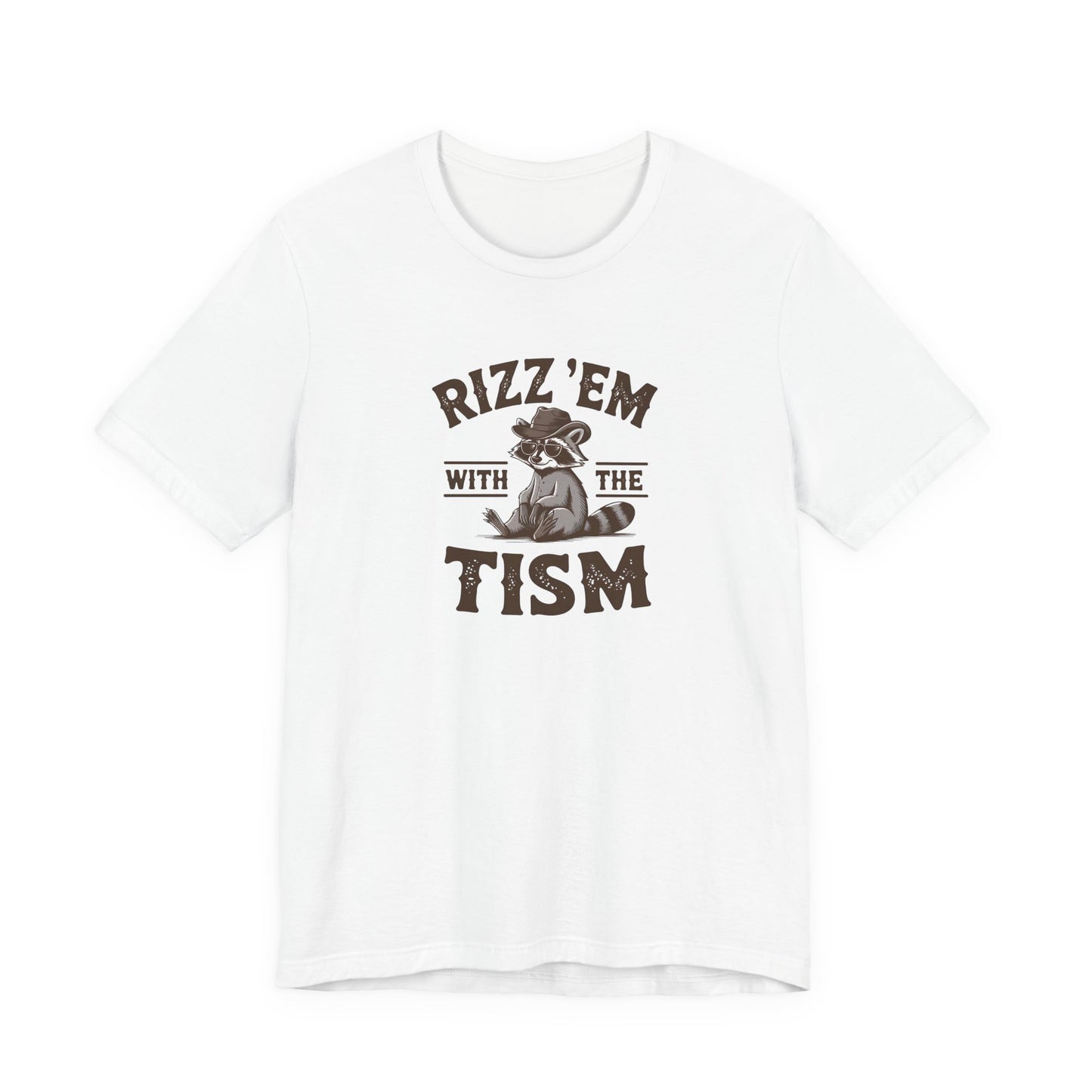 T-Shirt Rizz 'Em with the Tism Funny Raccoon Autism T Shirt for Young Adults