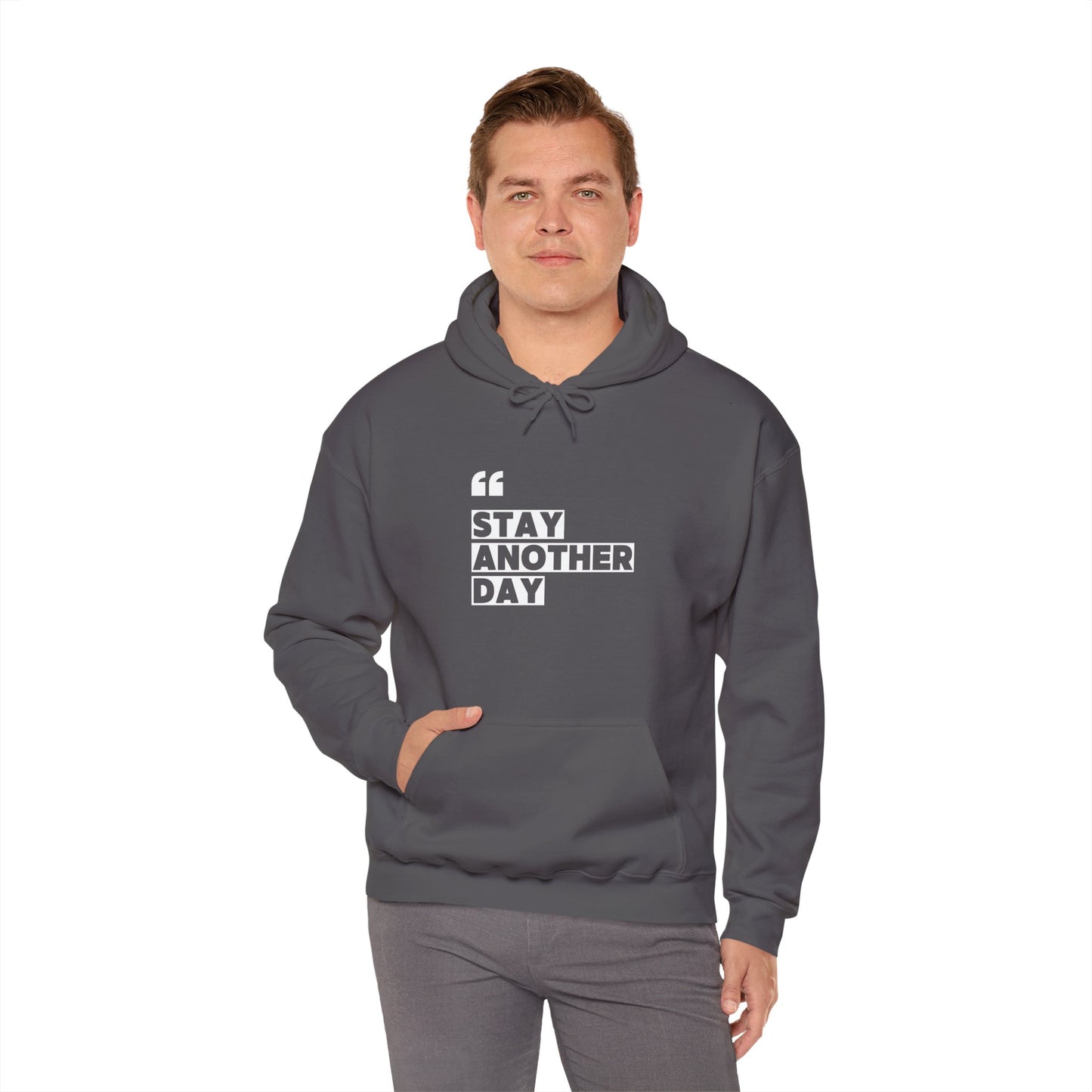 Stay Another Day Charcoal Hoodie