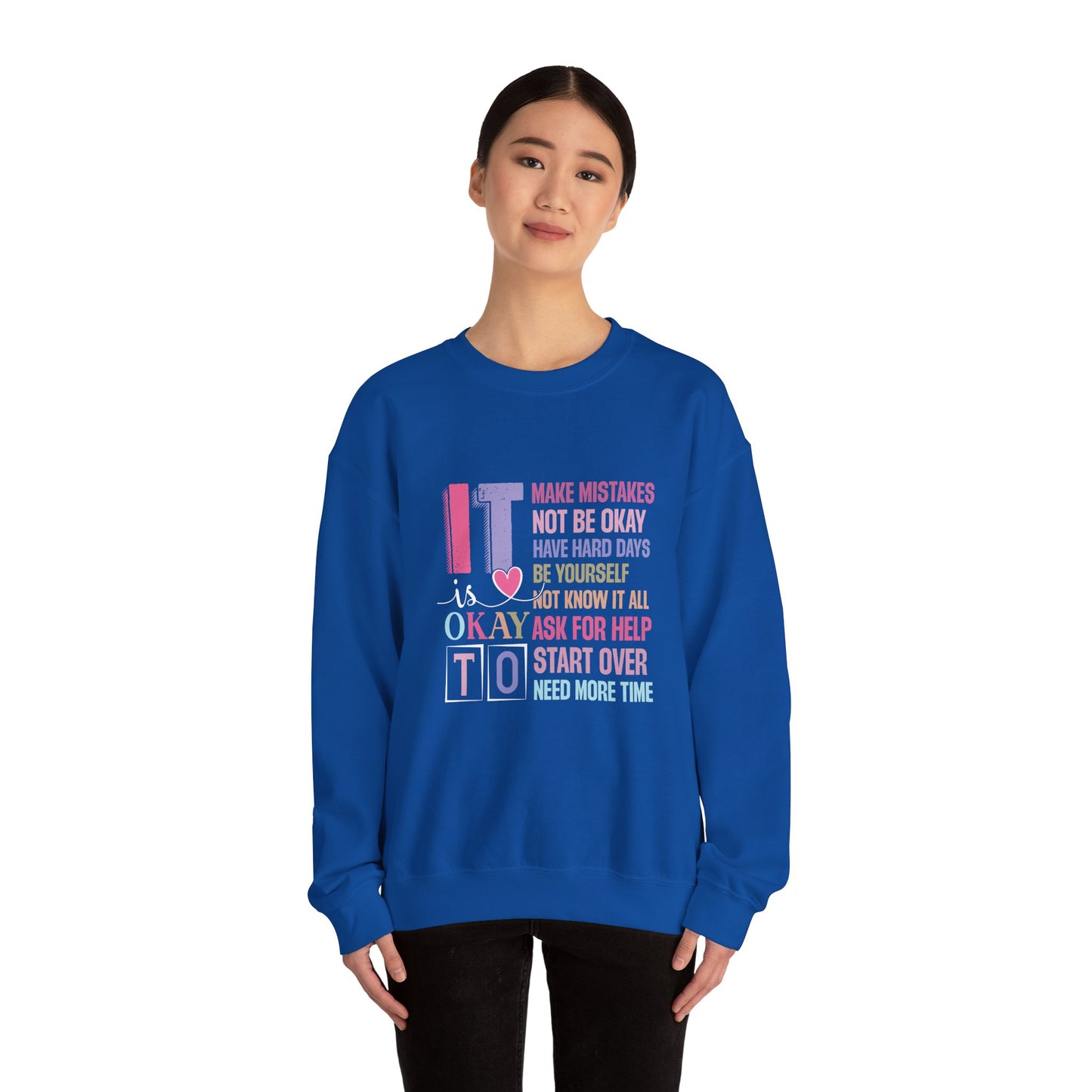 It’s Okay to Make Mistakes – Mental Health Sweatshirt for Women