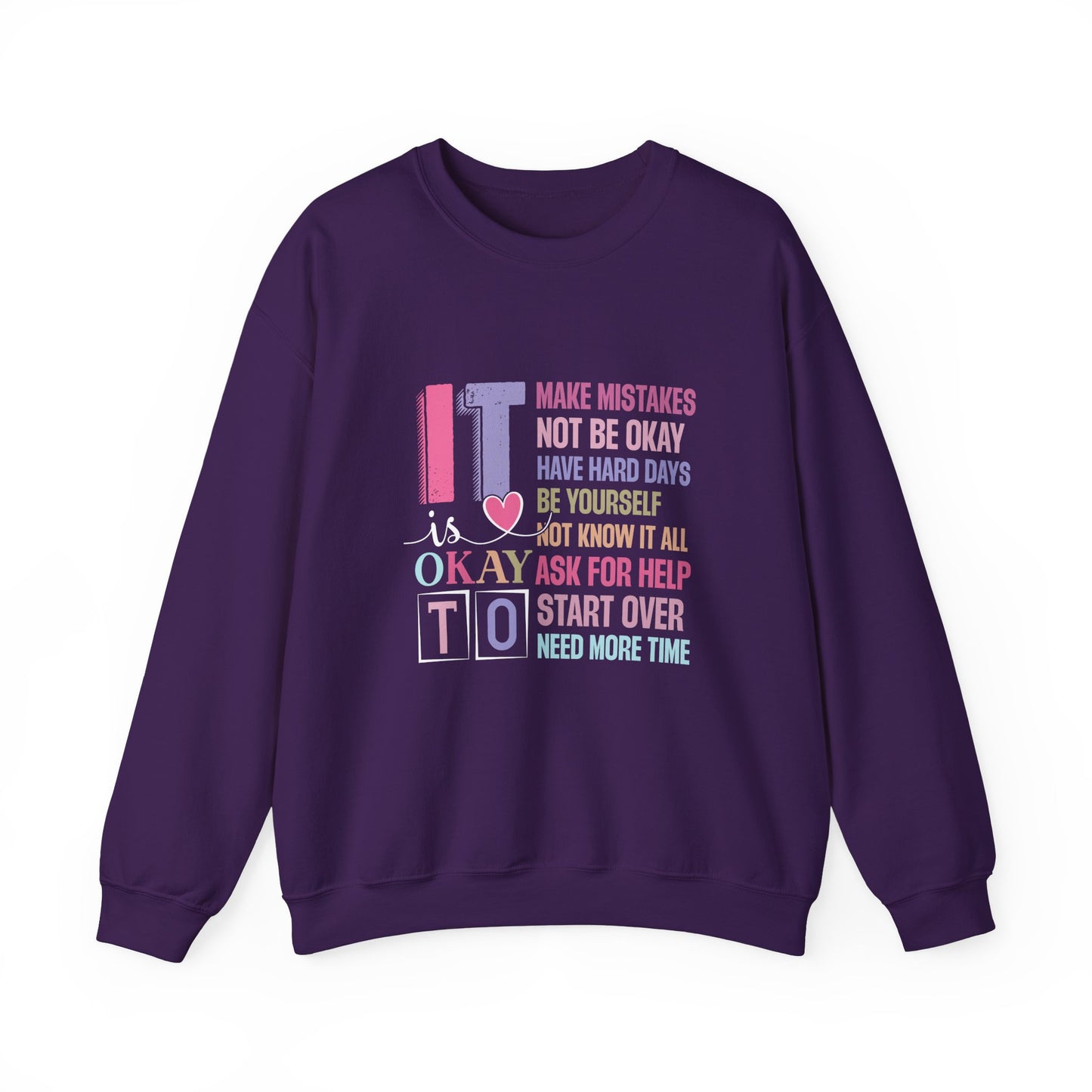 It’s Okay to Make Mistakes – Mental Health Sweatshirt for Women