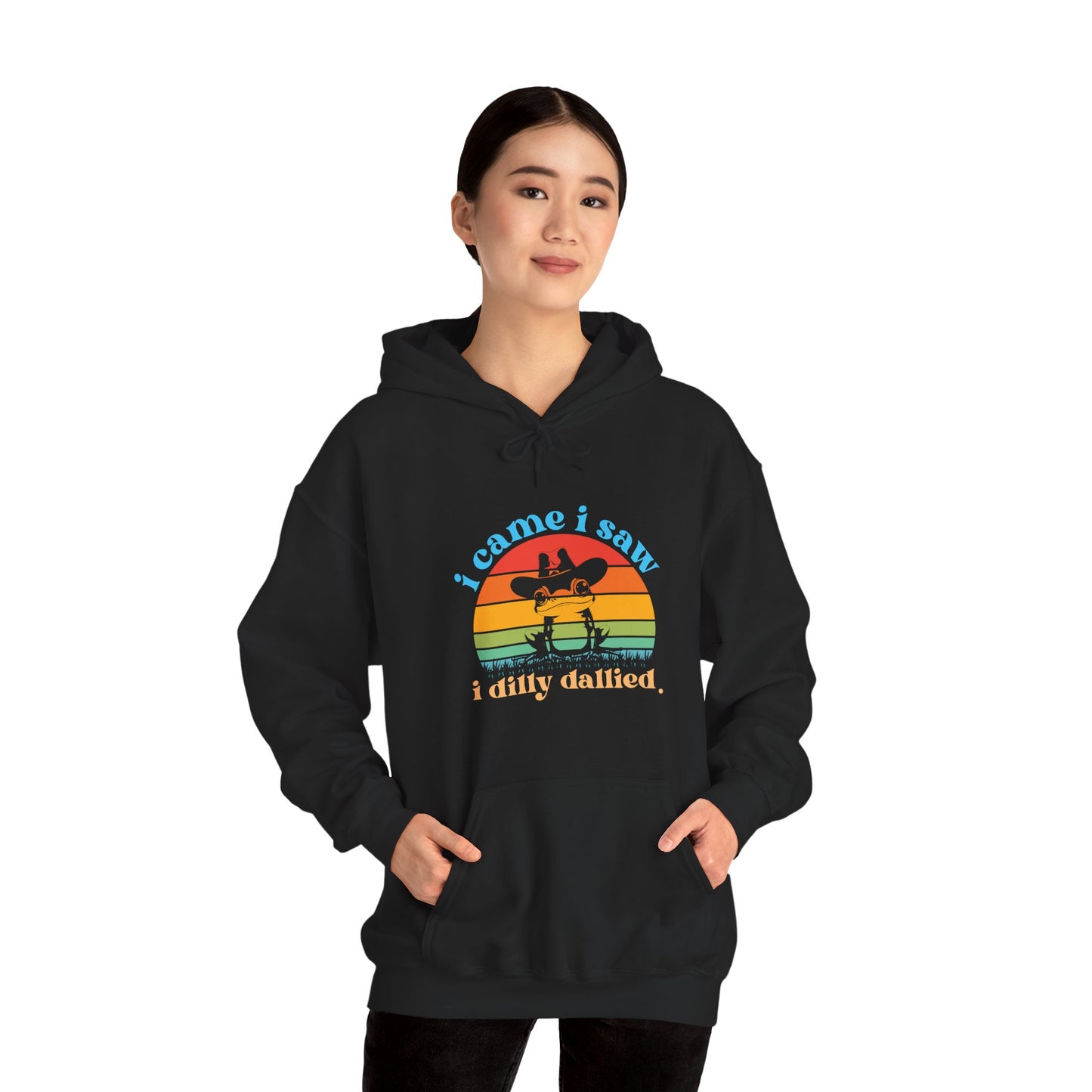 Hoodie i came i saw i dilly dallied Hoodie – Funny ADHD Frog Hoodie